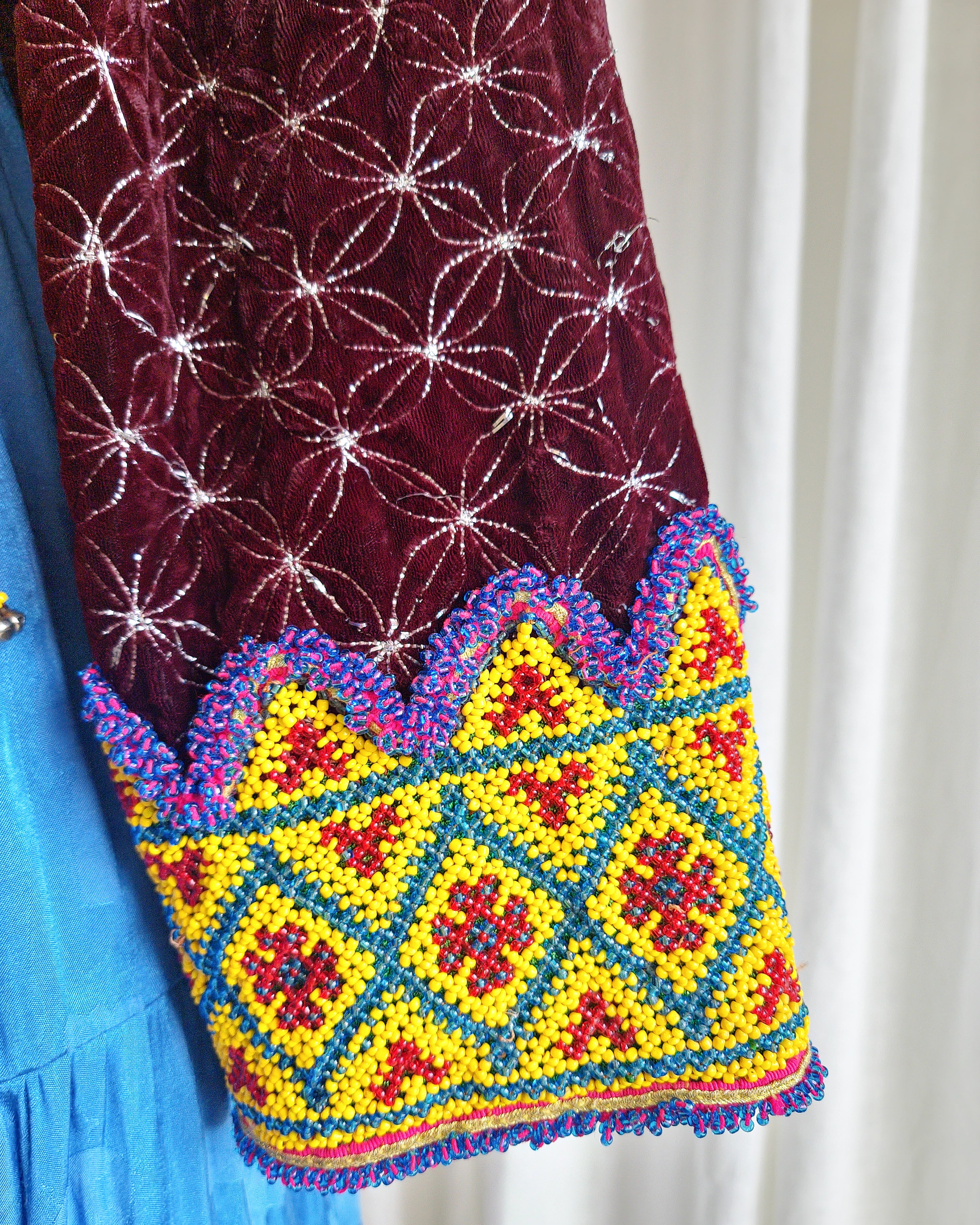 Afghan Heavily Beaded Mirrored Traditional Dress Bodice