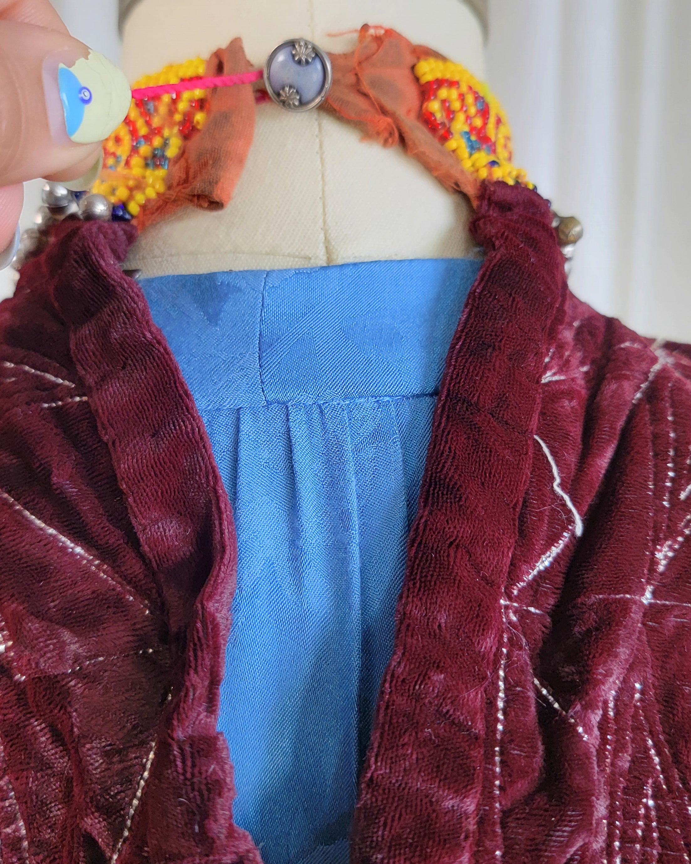 Afghan Heavily Beaded Mirrored Traditional Dress Bodice