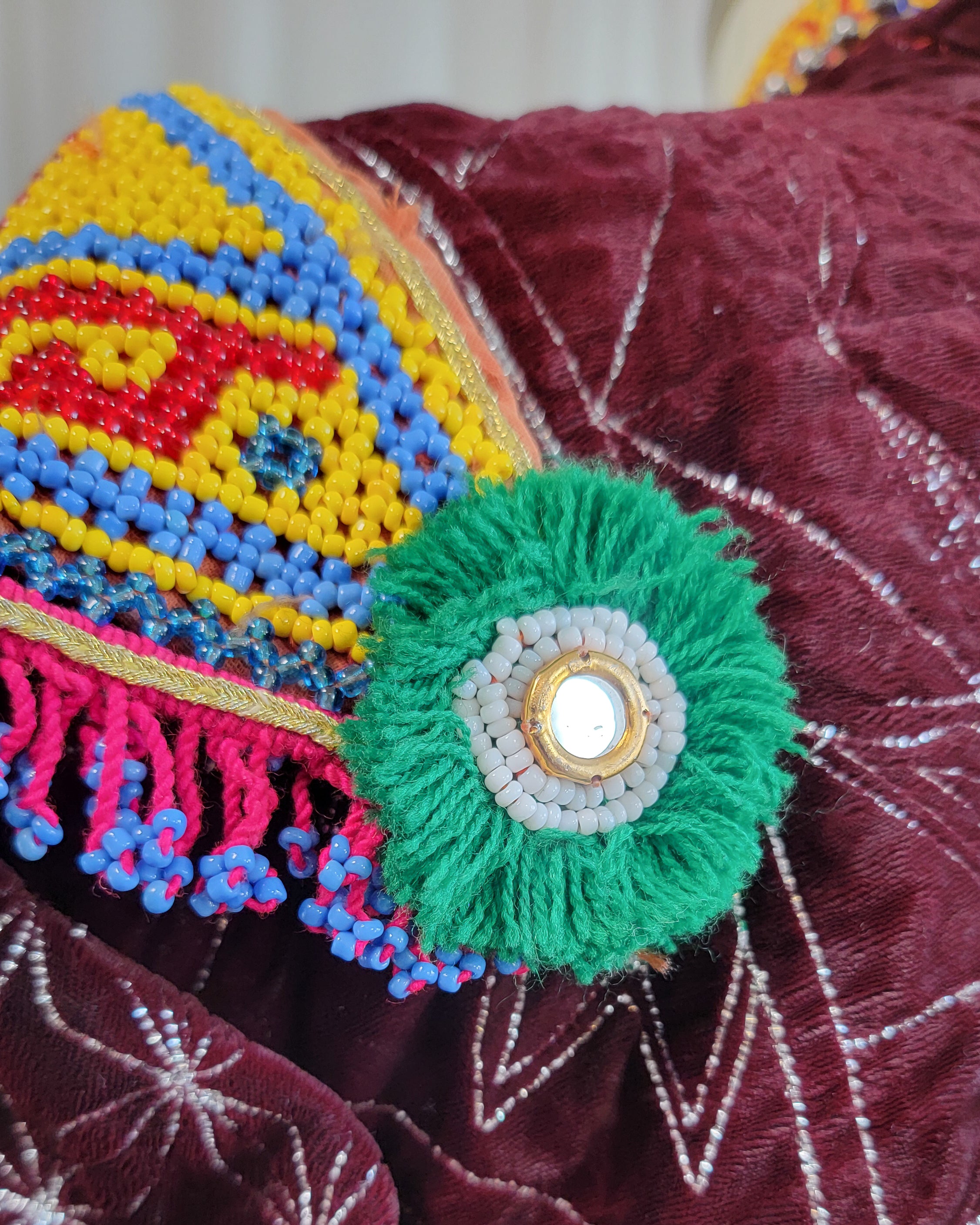 Afghan Heavily Beaded Mirrored Traditional Dress Bodice