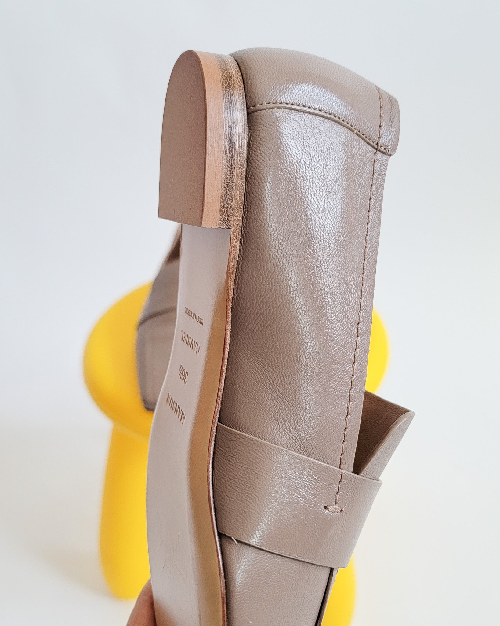 Mansur Gavriel Square Toe Leather Loafers Sz 6.5