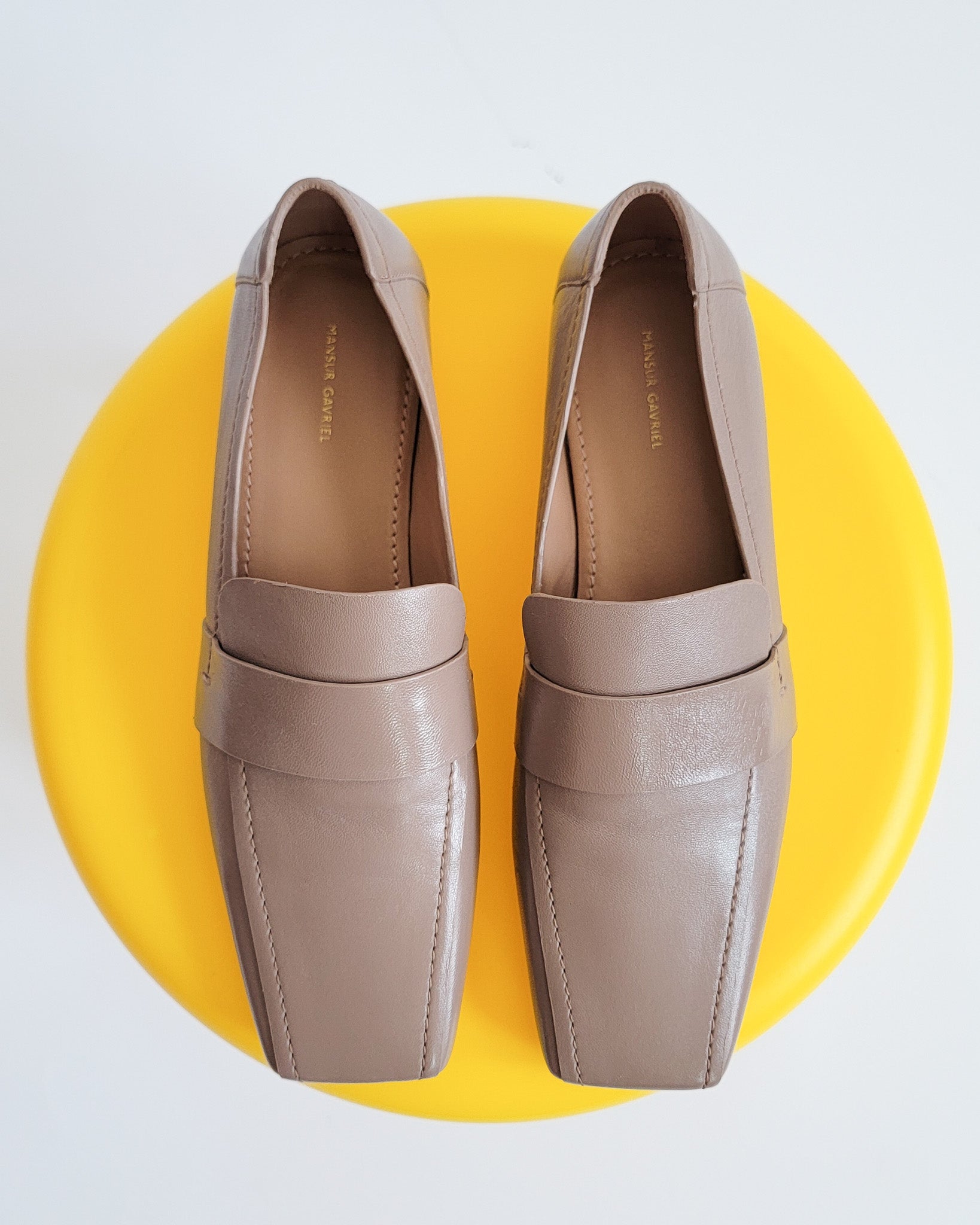 Mansur Gavriel Square Toe Leather Loafers Sz 6.5