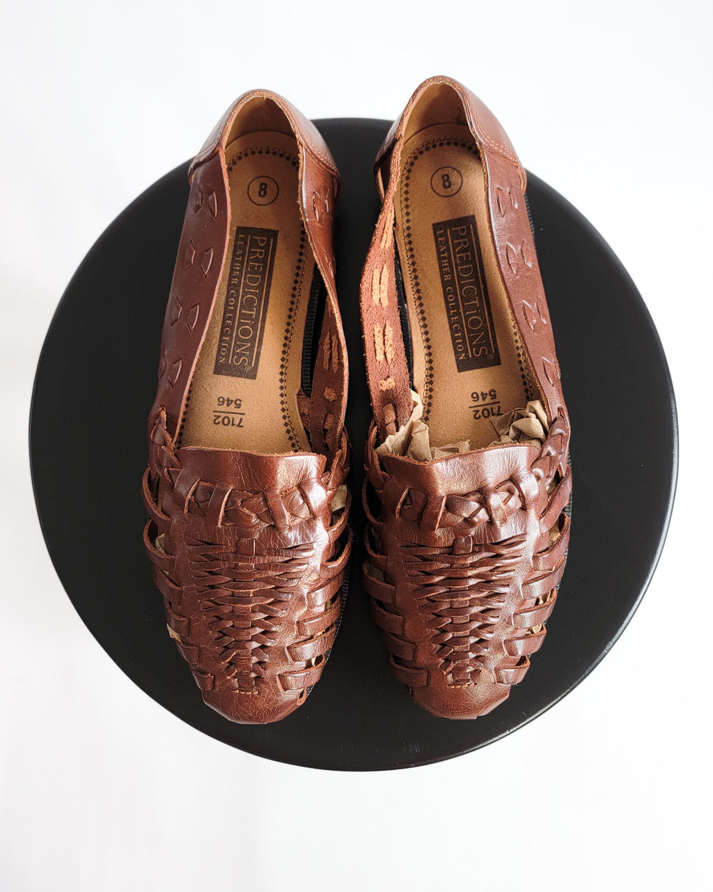 90s Deadstock Predictions Brazilian Leather Sandals Sz 8