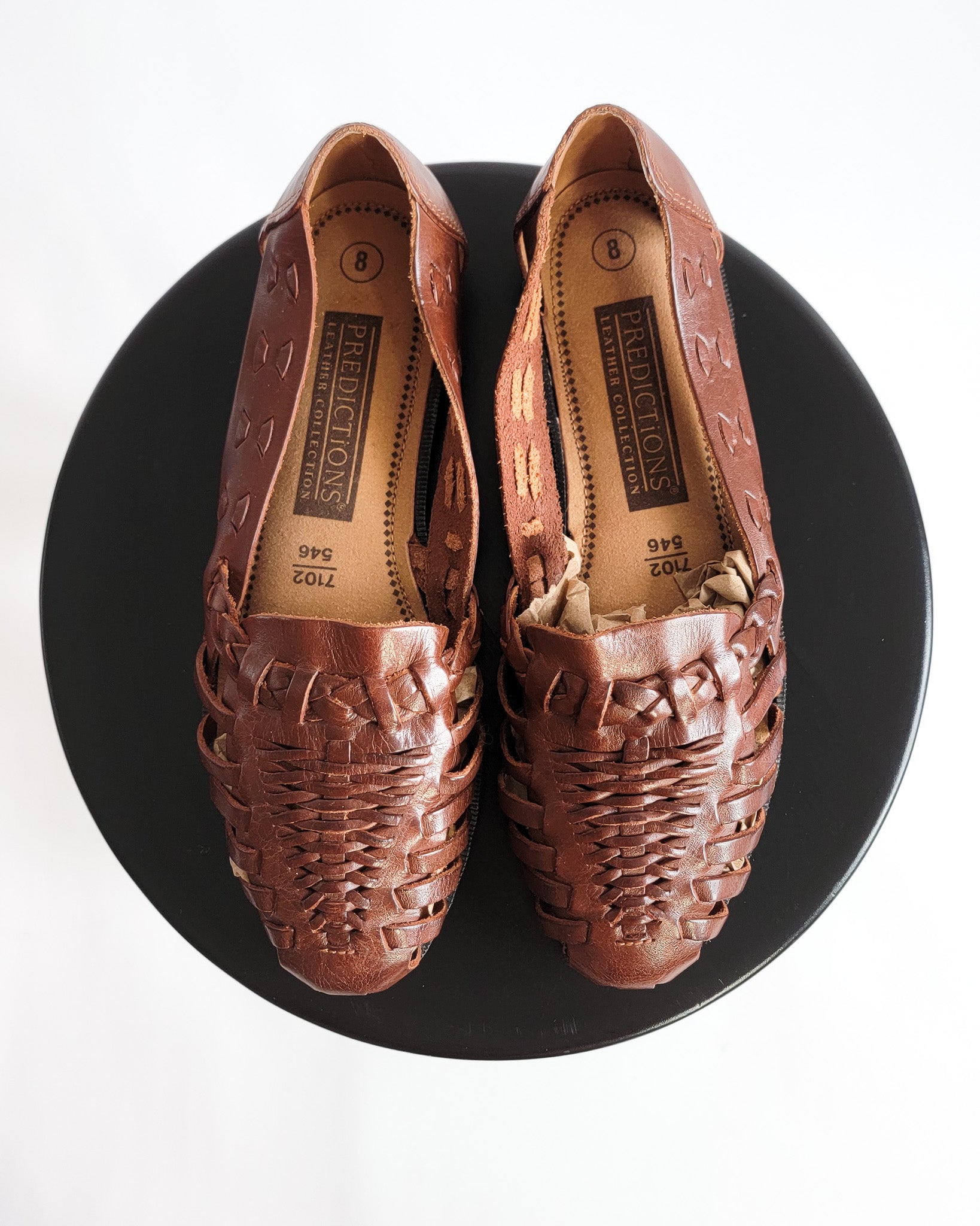 90s Deadstock Predictions Brazilian Leather Sandals Sz 8