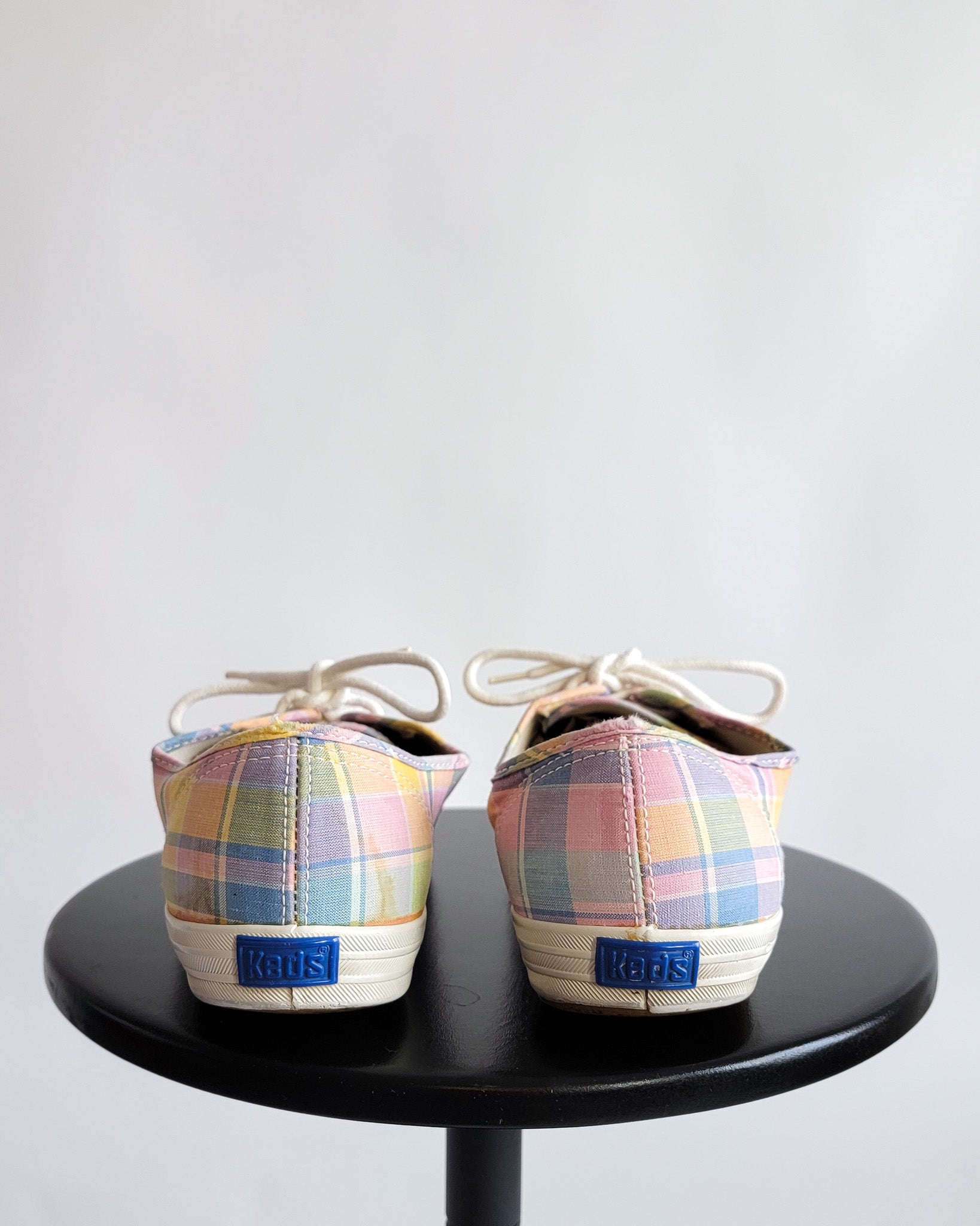 1983 Keds Pastel Plaid Shoe Sz 9.5