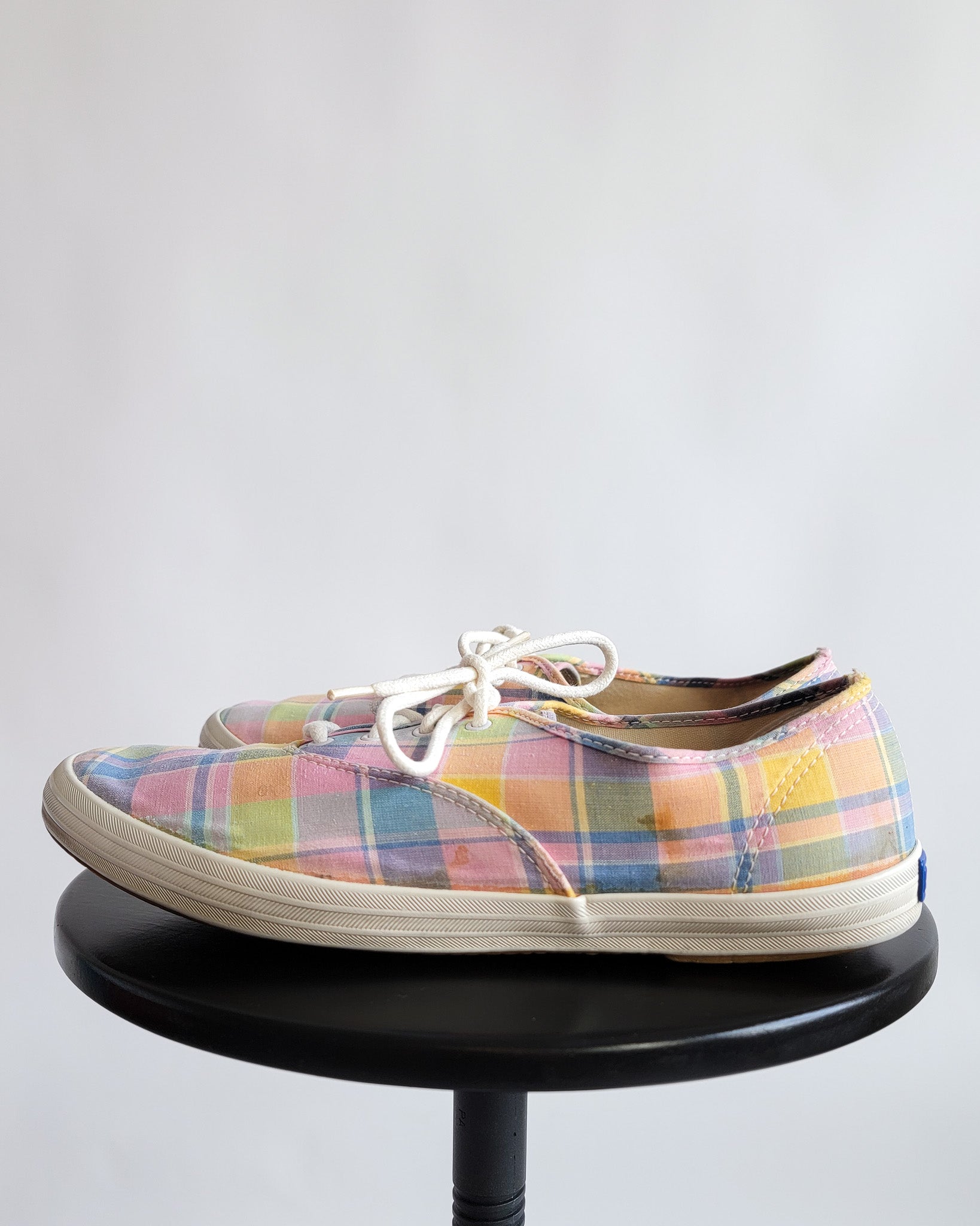 1983 Keds Pastel Plaid Shoe Sz 9.5