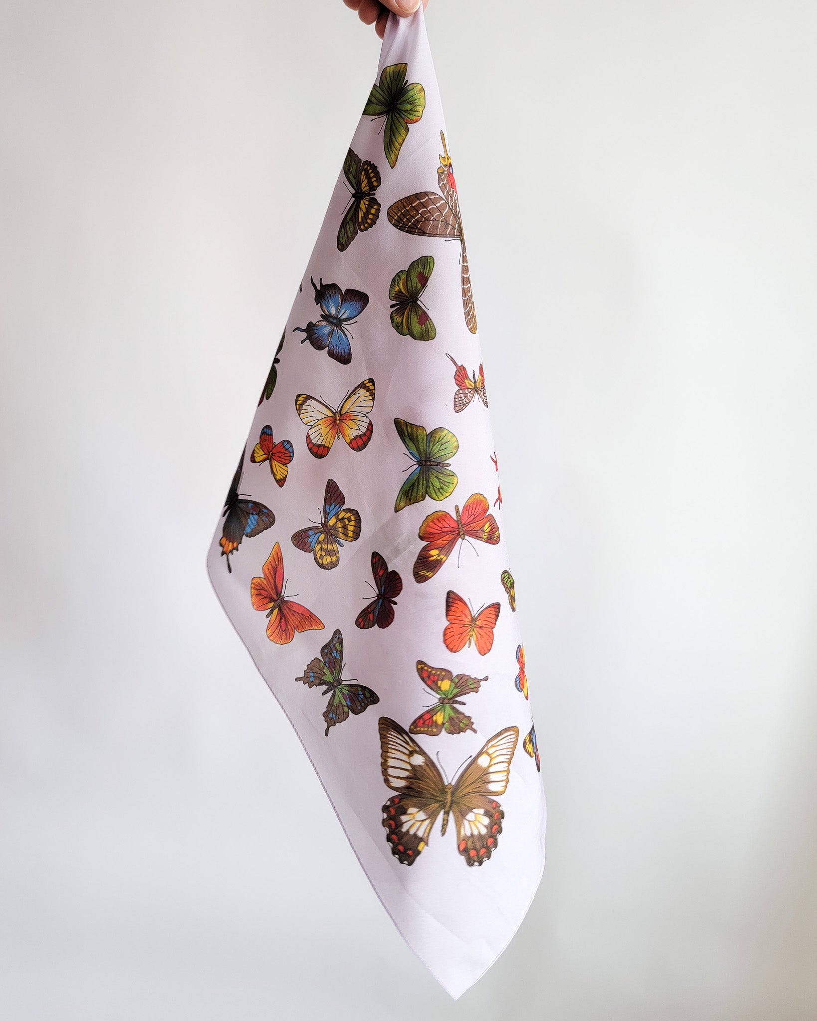 90s Colorful Butterflies Lavender Scarf