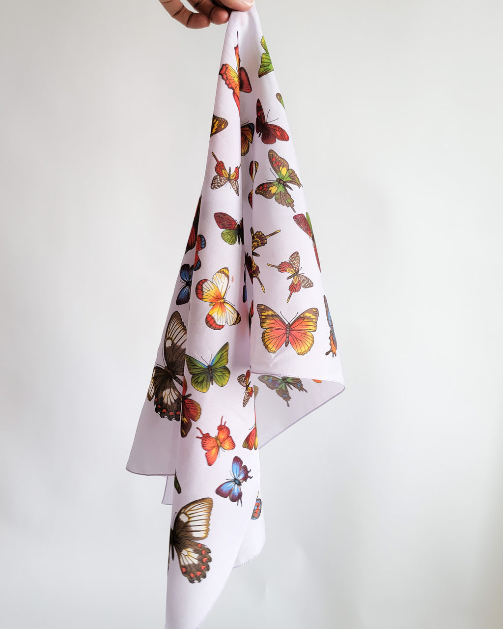90s Colorful Butterflies Lavender Scarf