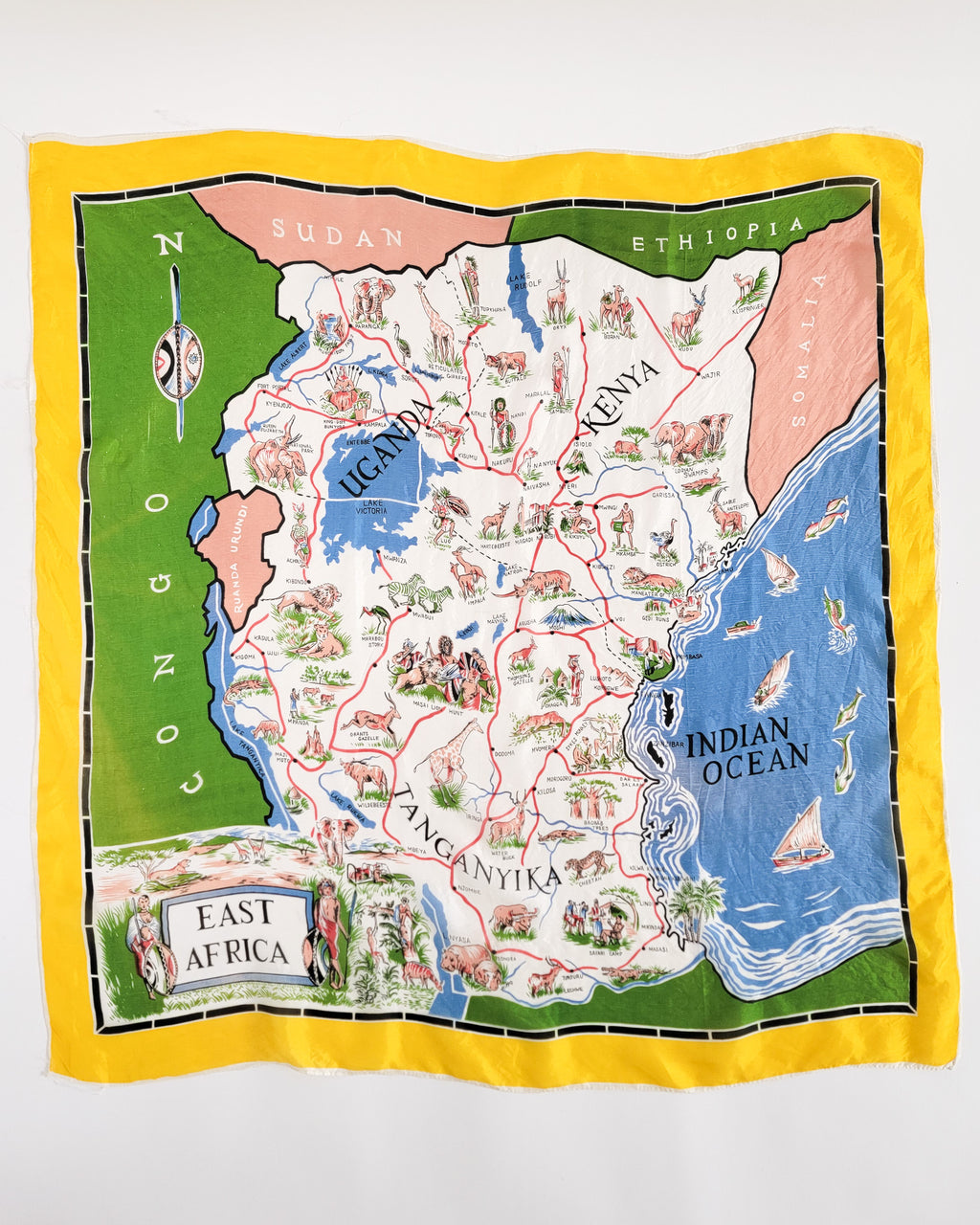 50s East African Silk Scarf