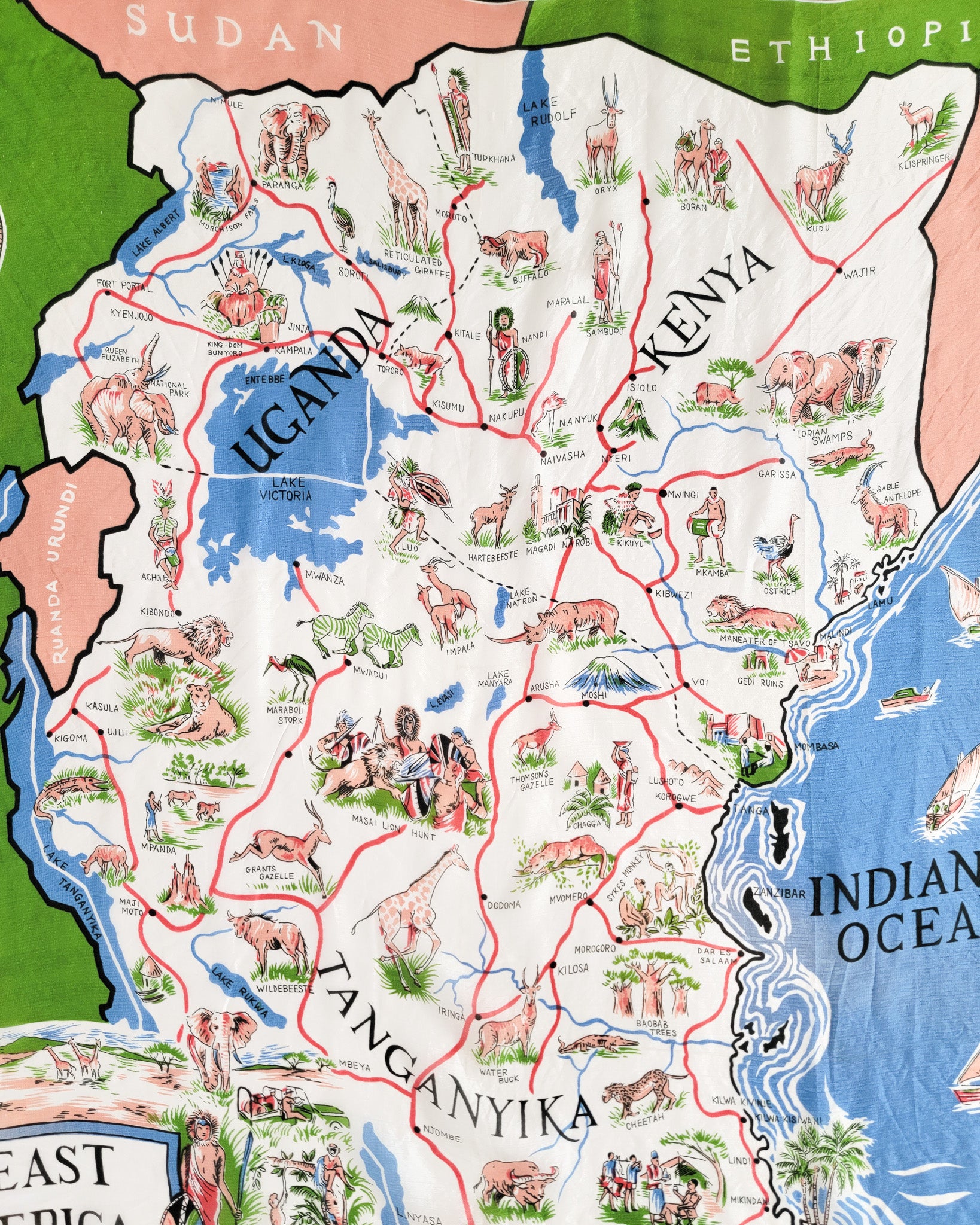 50s East African Silk Scarf