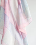 90s Sheer Pastel Plaid Scarf