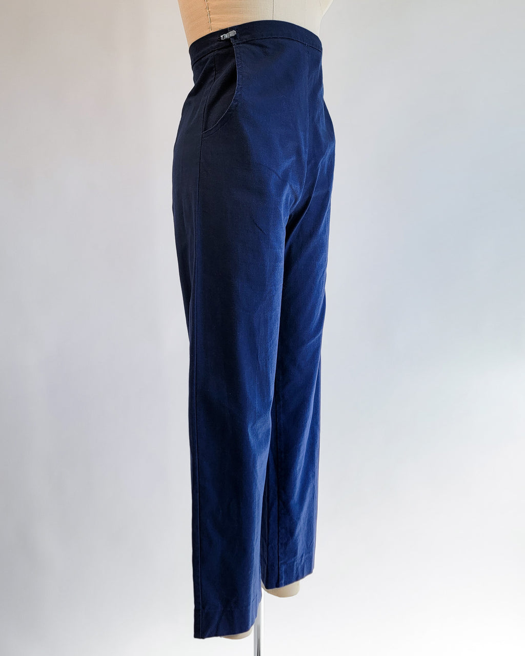 70s Pia & Paula Finish Navy Cotton Maternity Pants