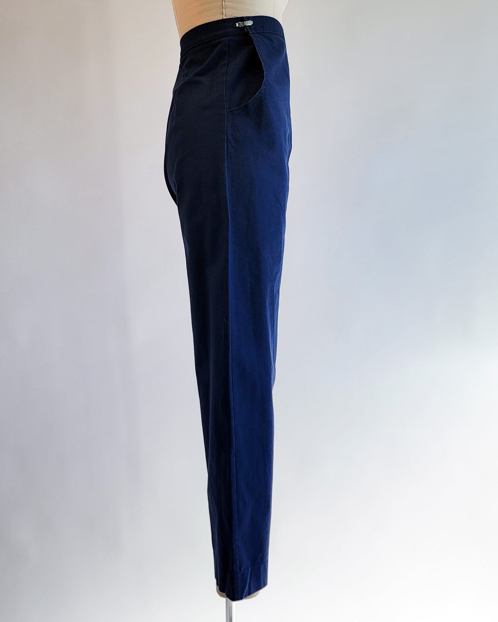 70s Pia & Paula Finish Navy Cotton Maternity Pants
