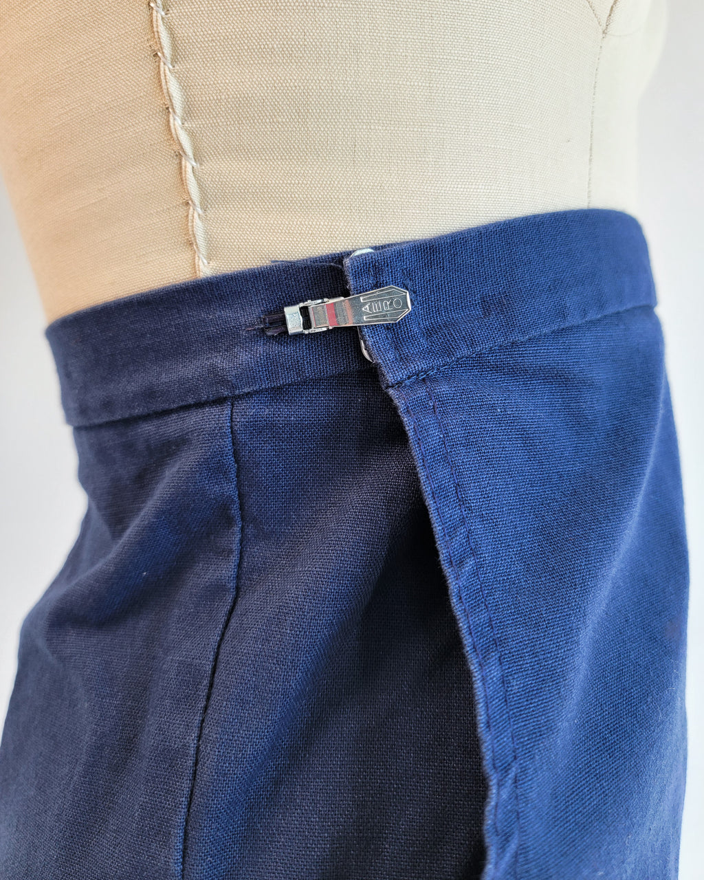 70s Pia & Paula Finish Navy Cotton Maternity Pants