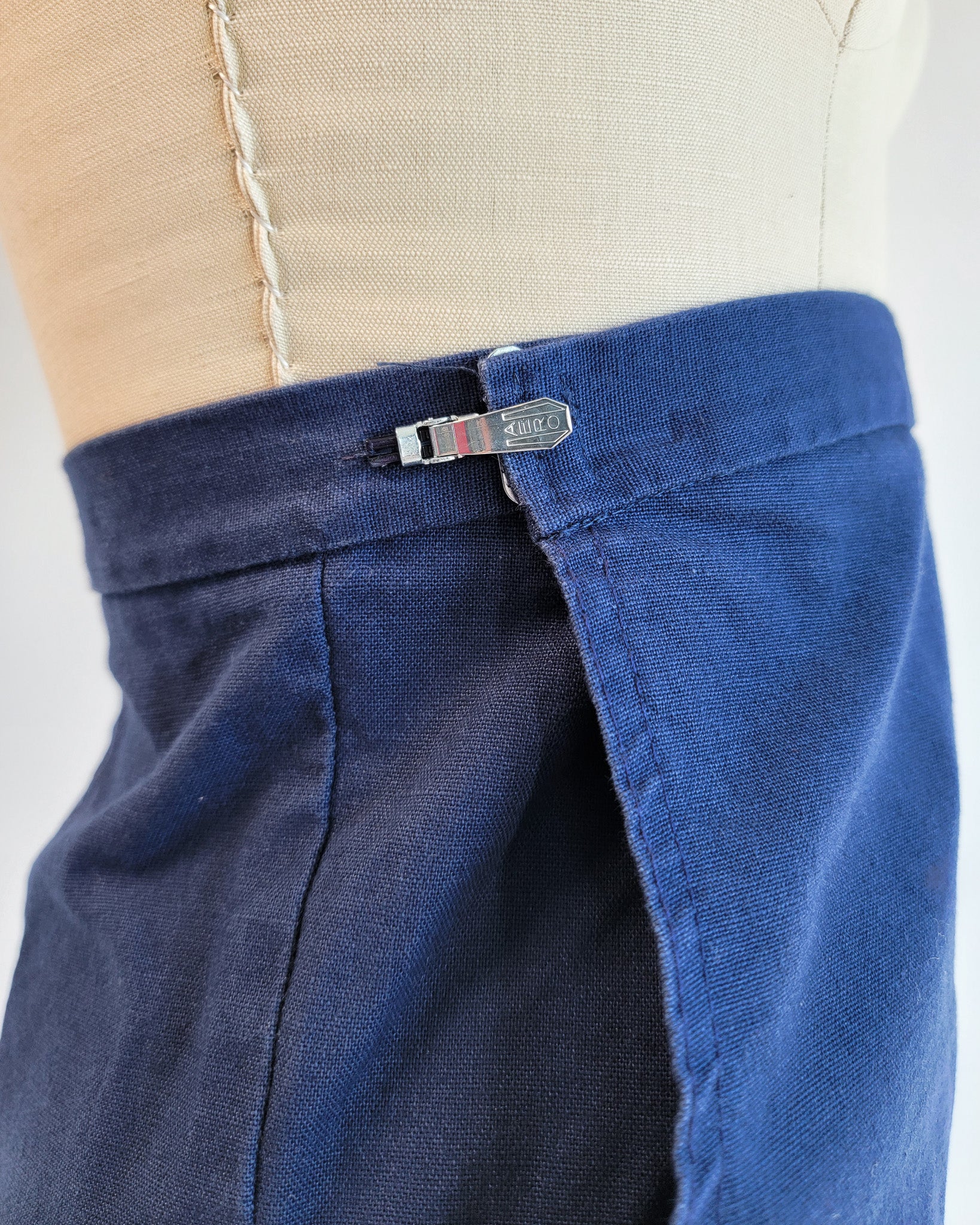 70s Pia & Paula Finish Navy Cotton Maternity Pants