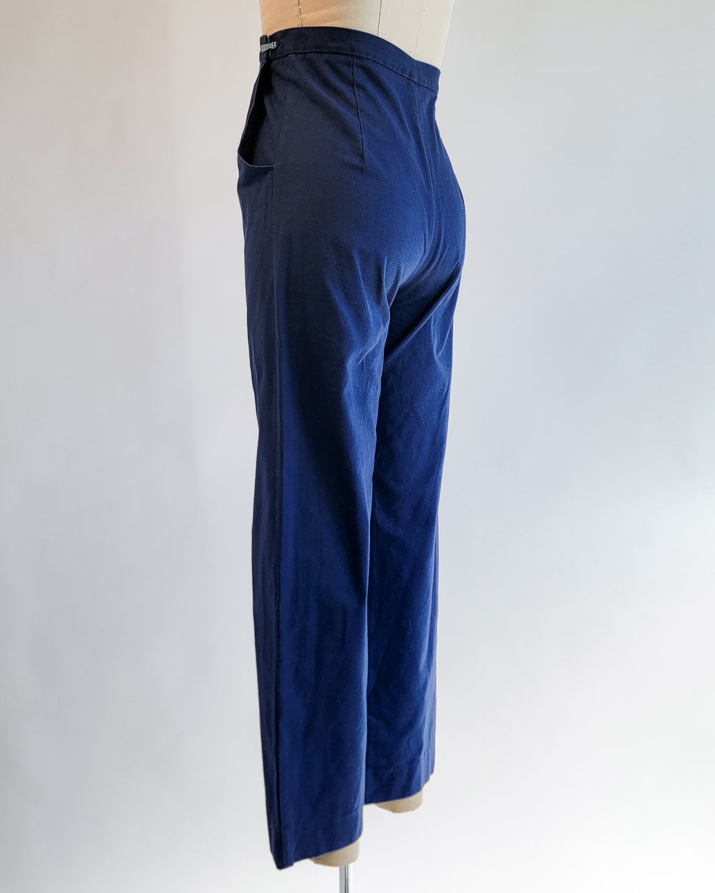 70s Pia & Paula Finish Navy Cotton Maternity Pants