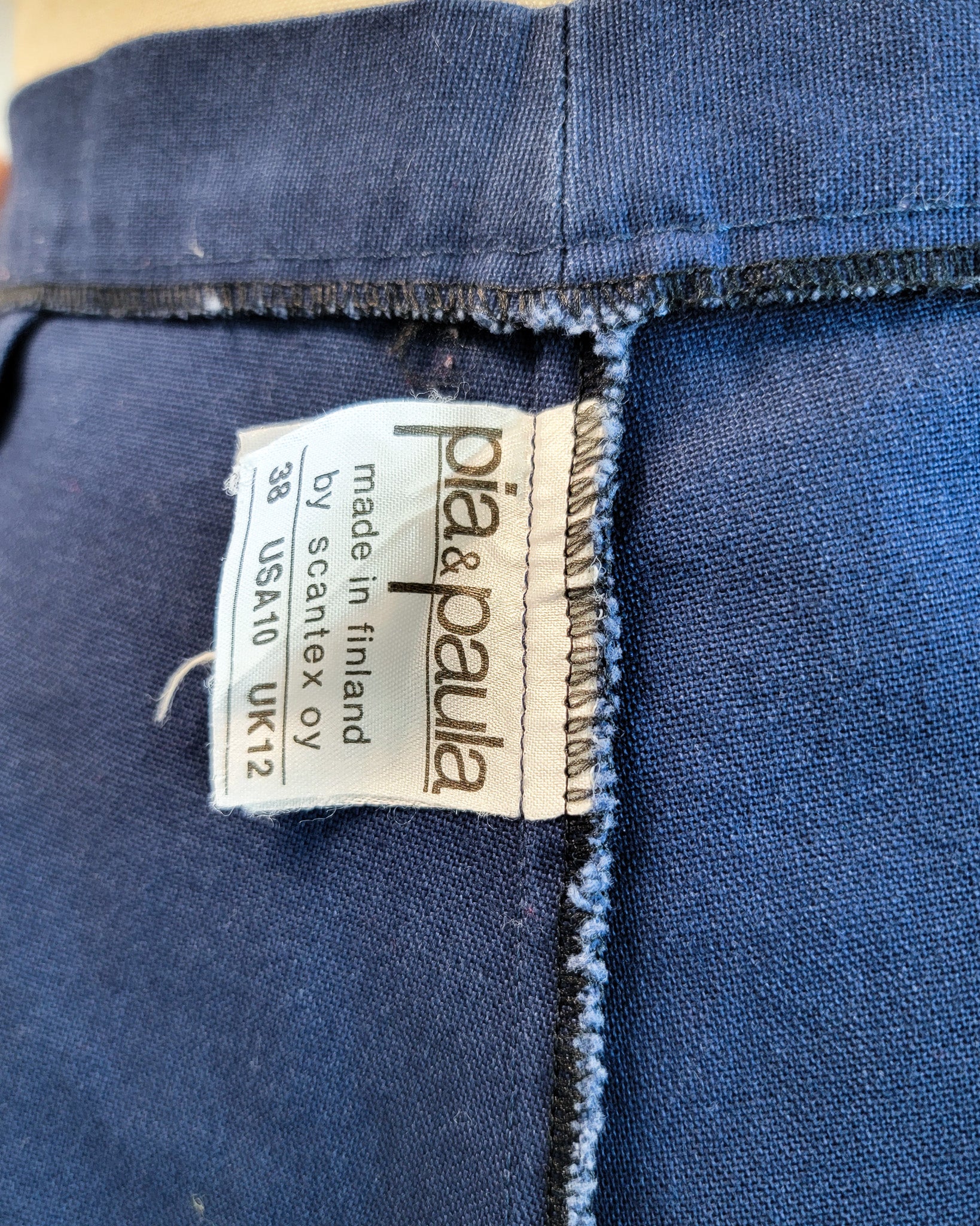 70s Pia & Paula Finish Navy Cotton Maternity Pants