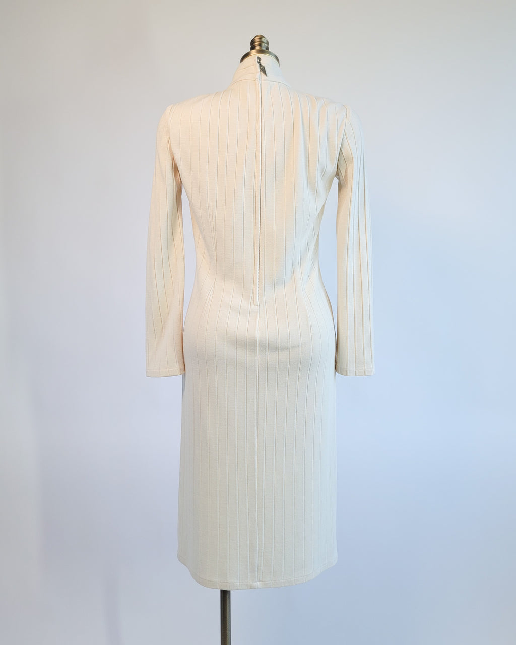 80s Alma Cream Italian Knit Midi Dress