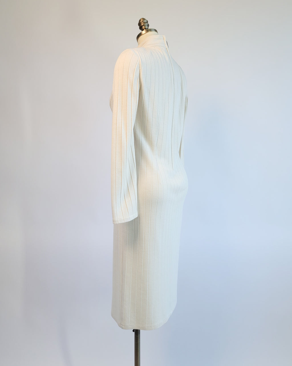80s Alma Cream Italian Knit Midi Dress