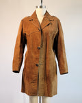 70s Morlands Pigskin Cognac Leather Coat w Belt