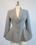 90s Zandra Rhodes at Fifth Avenue BW Houndstooth Riding Blazer
