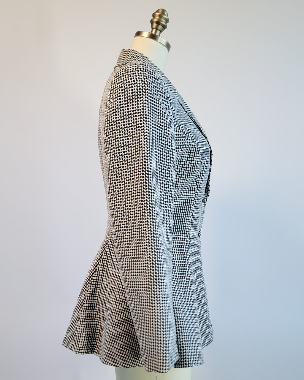 90s Zandra Rhodes at Fifth Avenue BW Houndstooth Riding Blazer