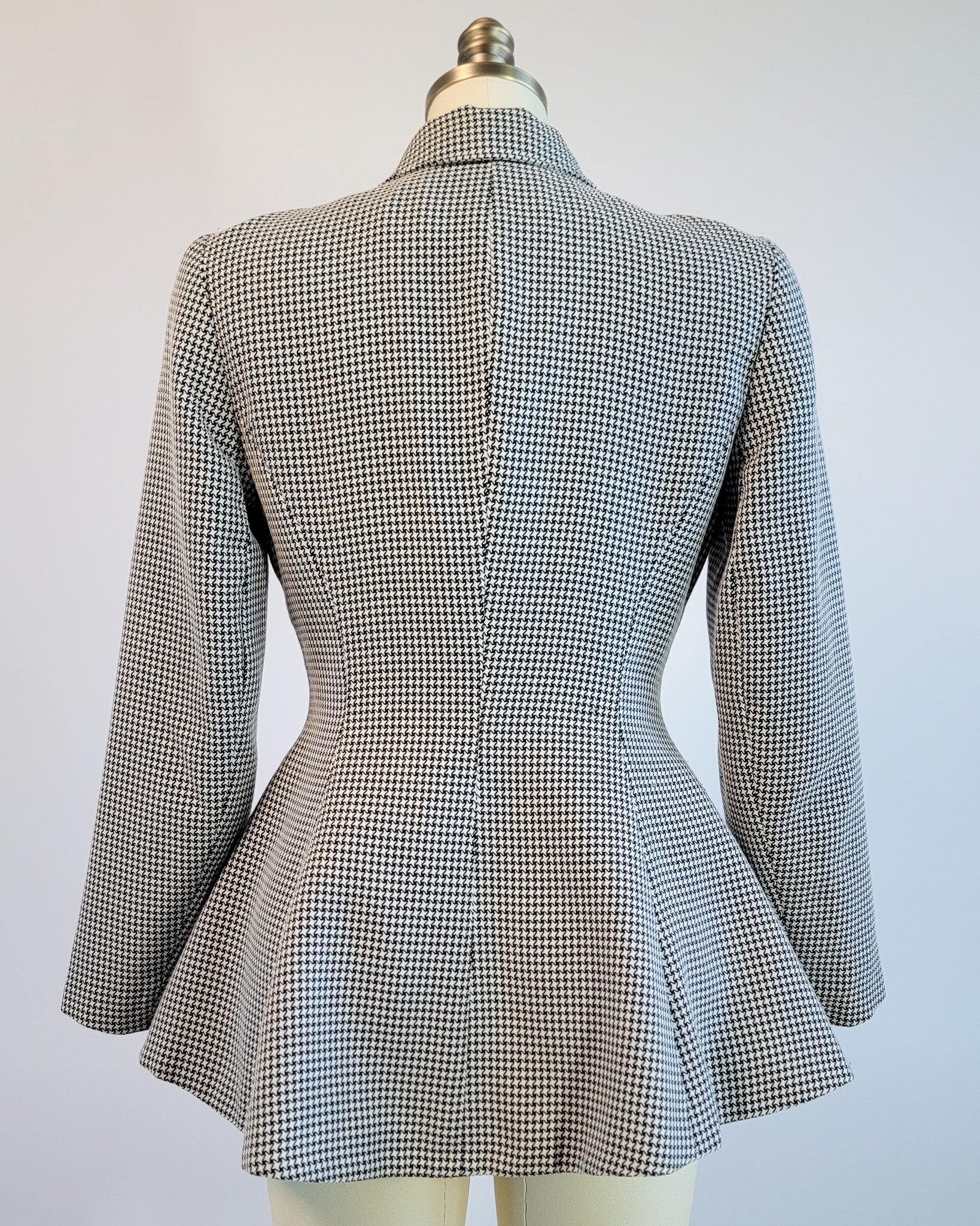 90s Zandra Rhodes at Fifth Avenue BW Houndstooth Riding Blazer