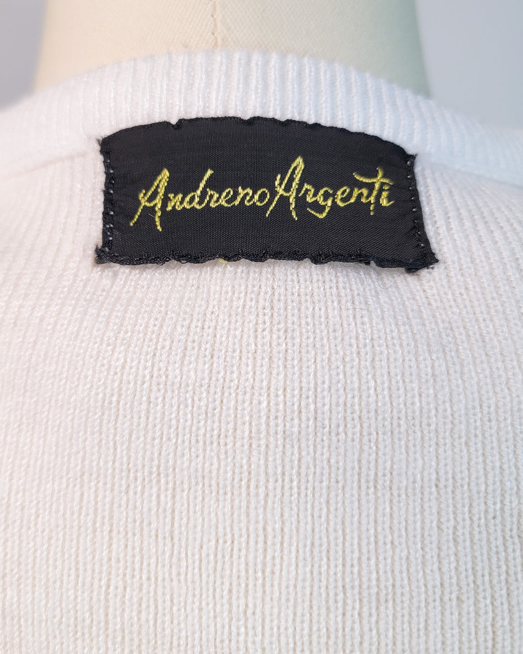 70s Embroidered Golf Acrylic V-neck Sweater