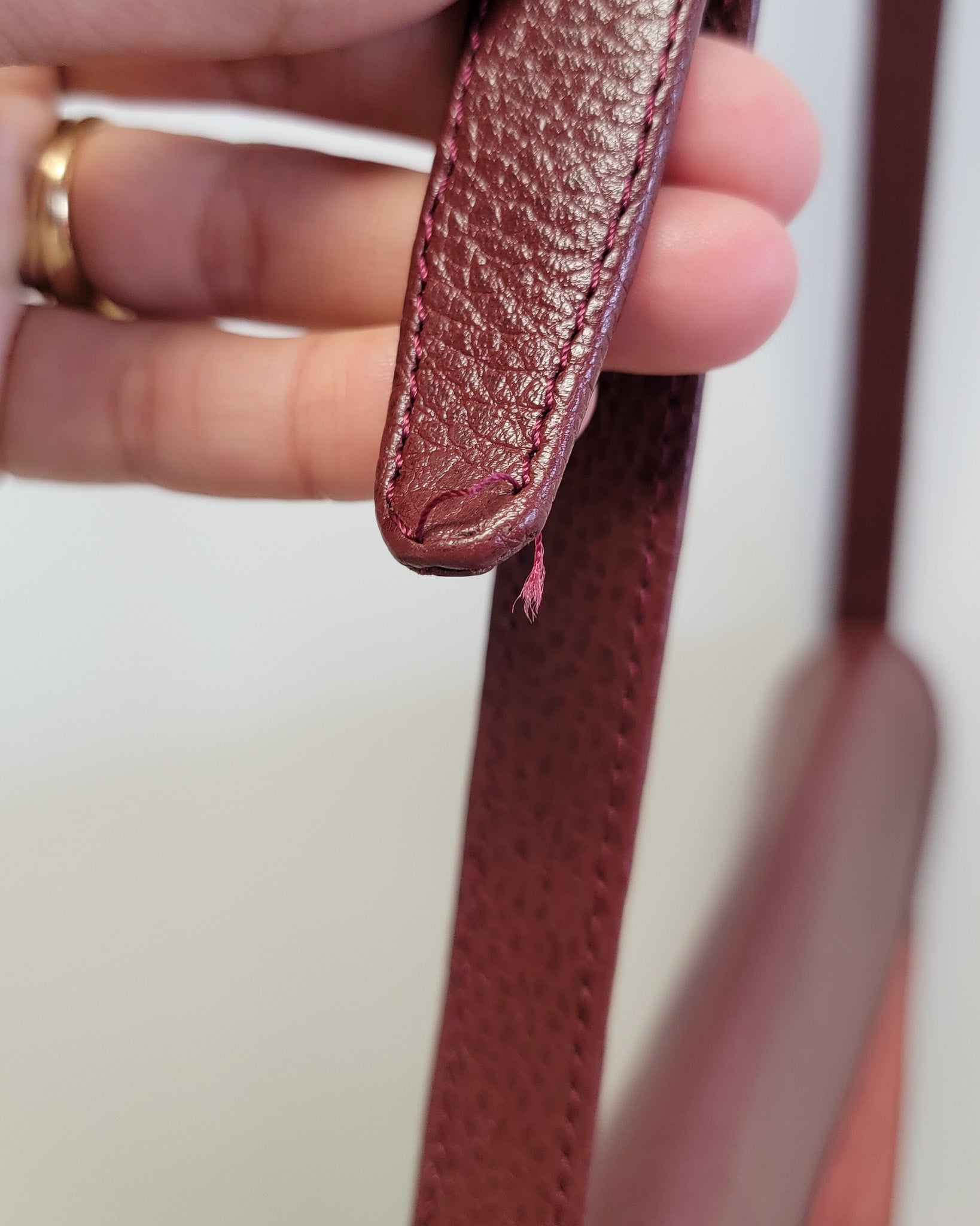 90s Authentic Loewe Monogram Leather & Nubuck Oxblood Shoulder Bag