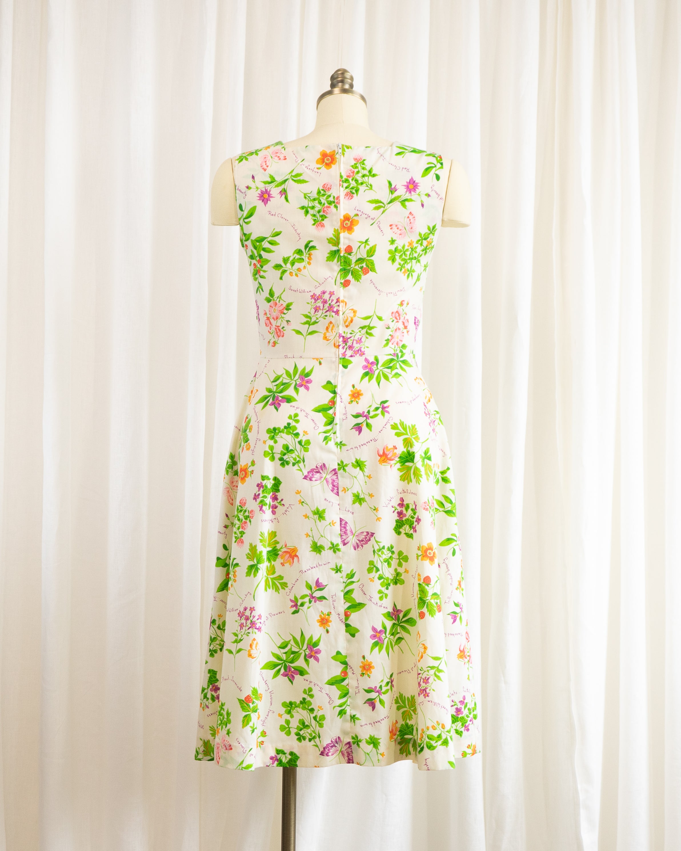 1960s "Language of Flowers" Summer Dress