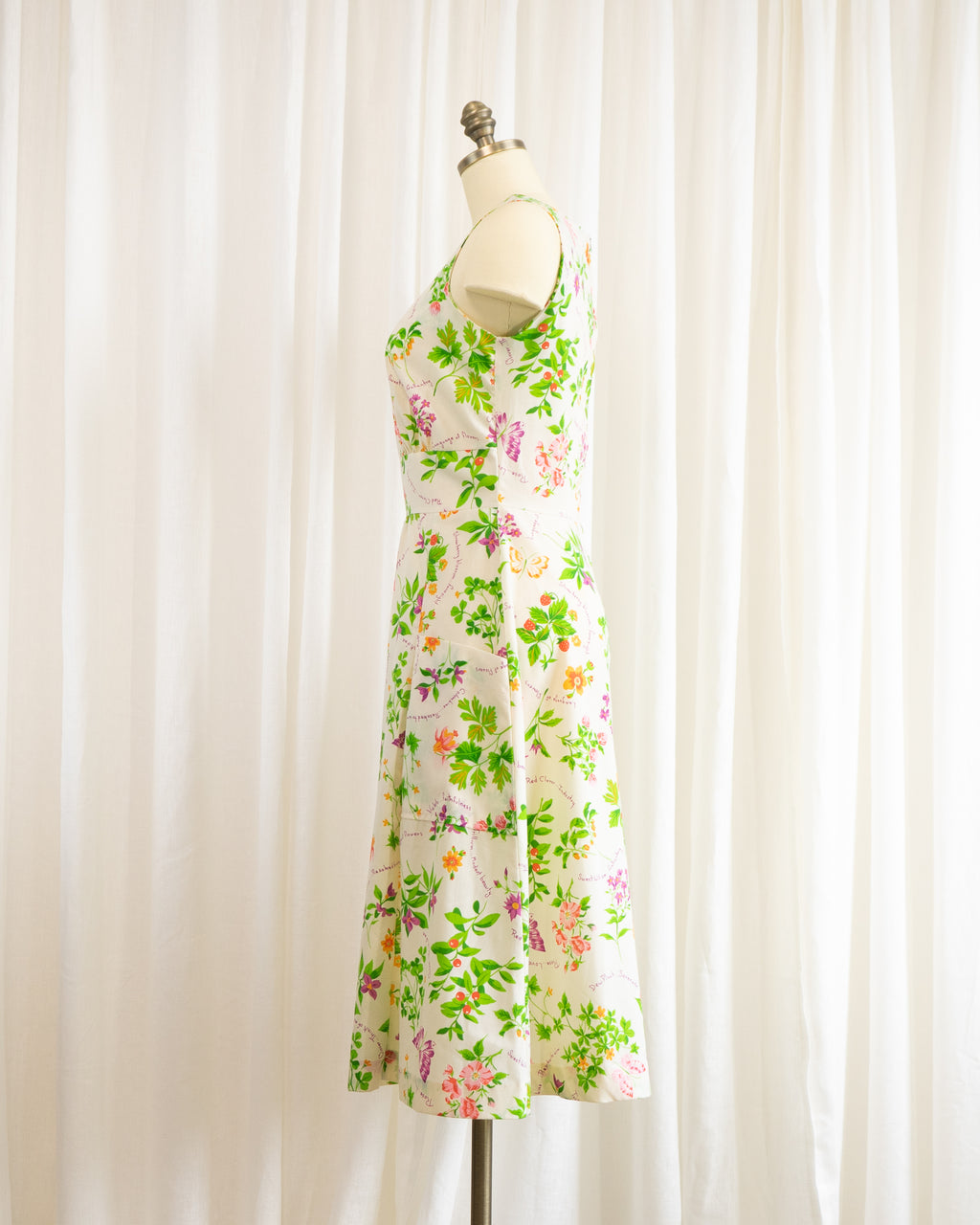 1960s "Language of Flowers" Summer Dress
