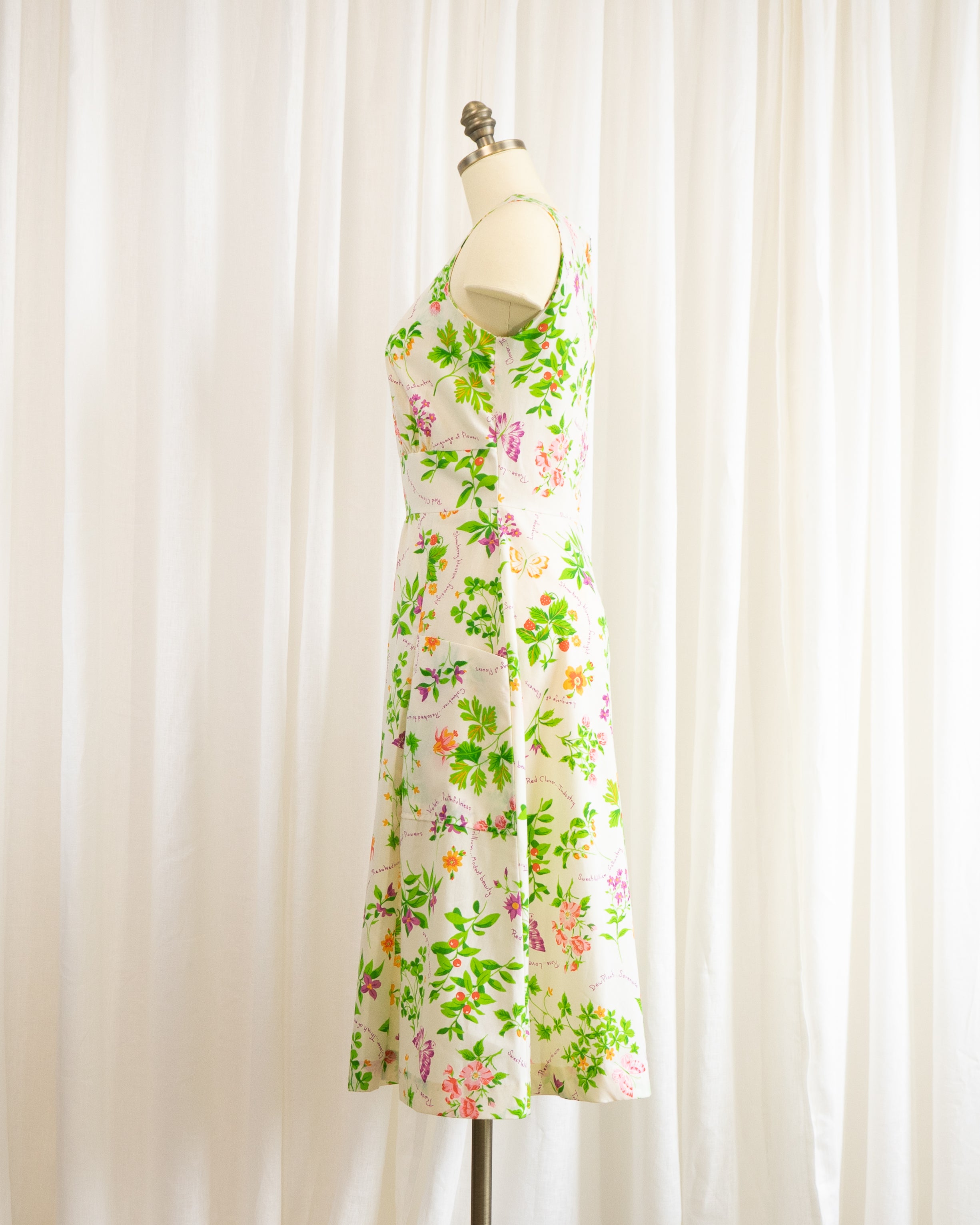 1960s "Language of Flowers" Summer Dress
