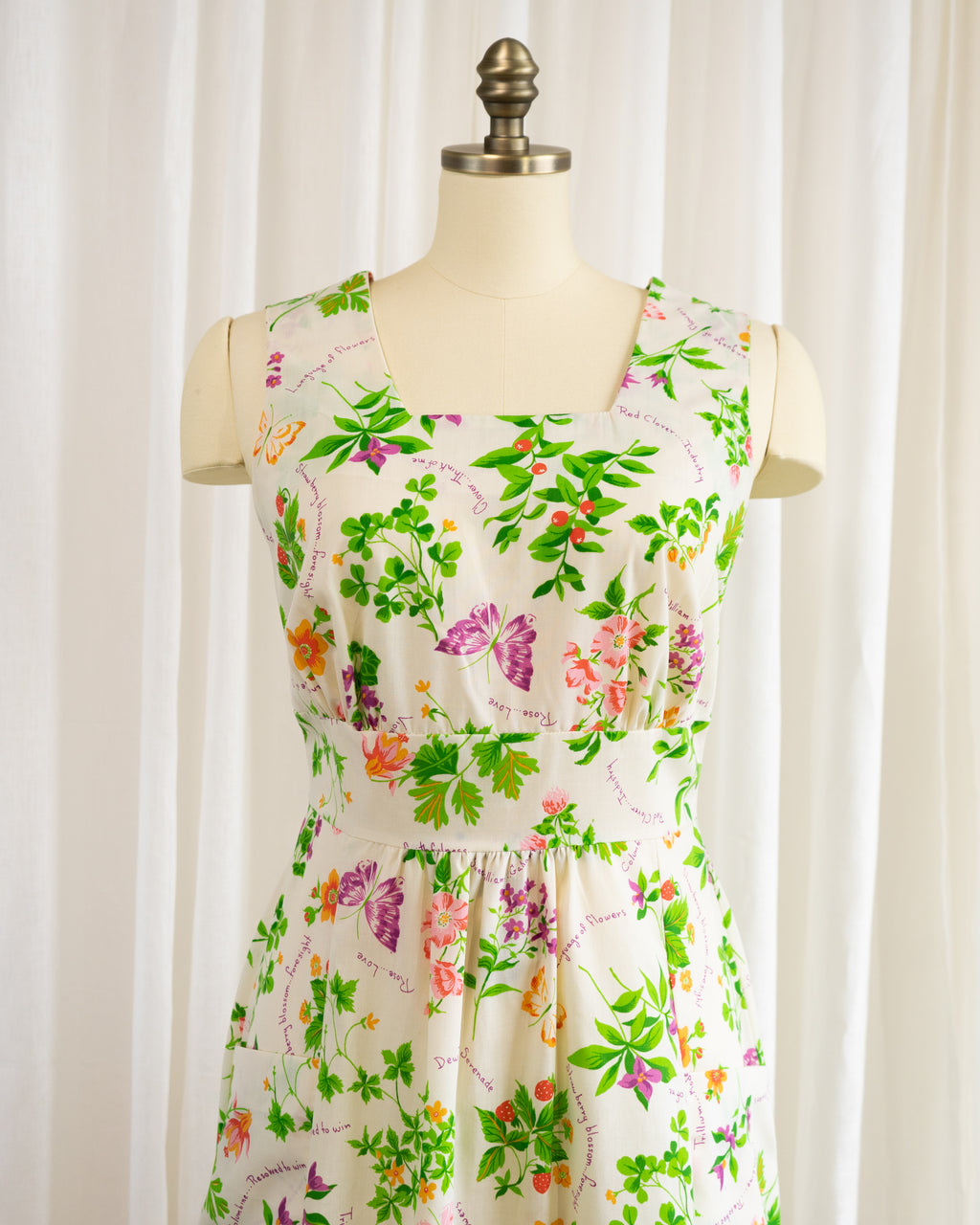 1960s "Language of Flowers" Summer Dress