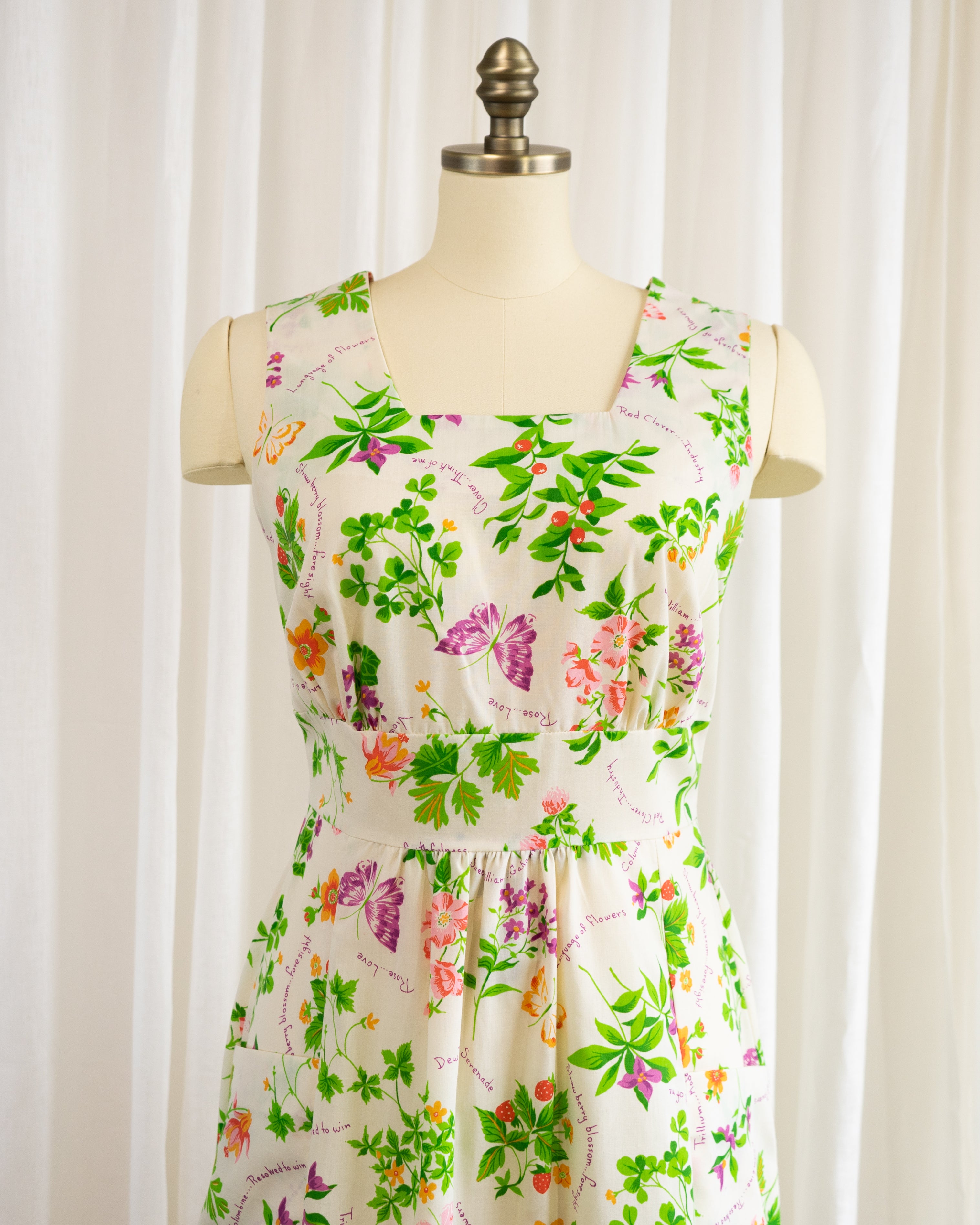 1960s "Language of Flowers" Summer Dress