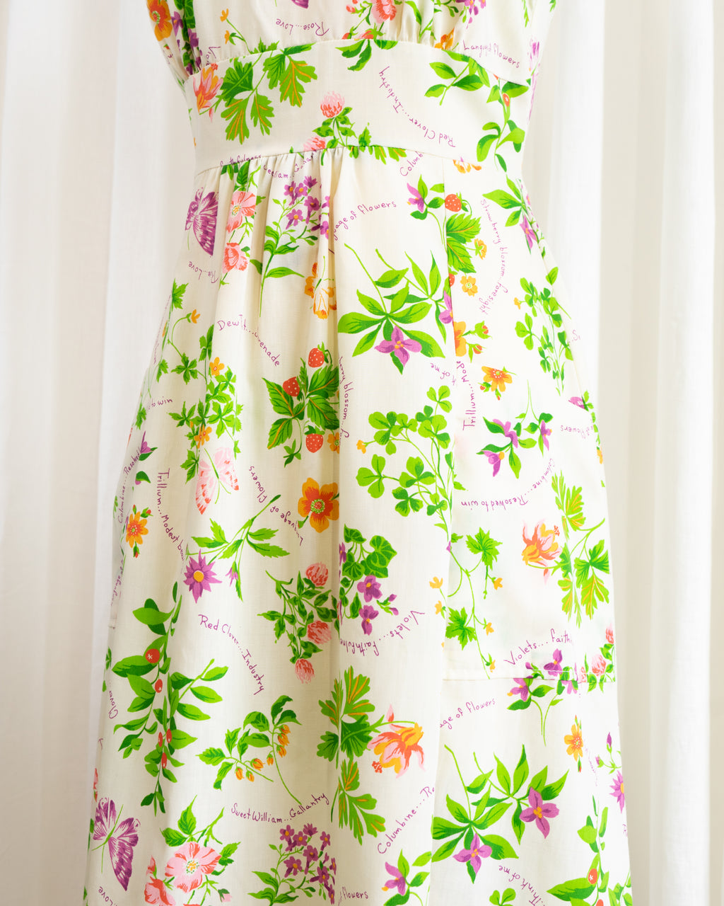 1960s "Language of Flowers" Summer Dress