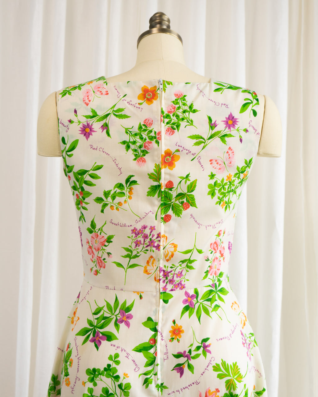 1960s "Language of Flowers" Summer Dress