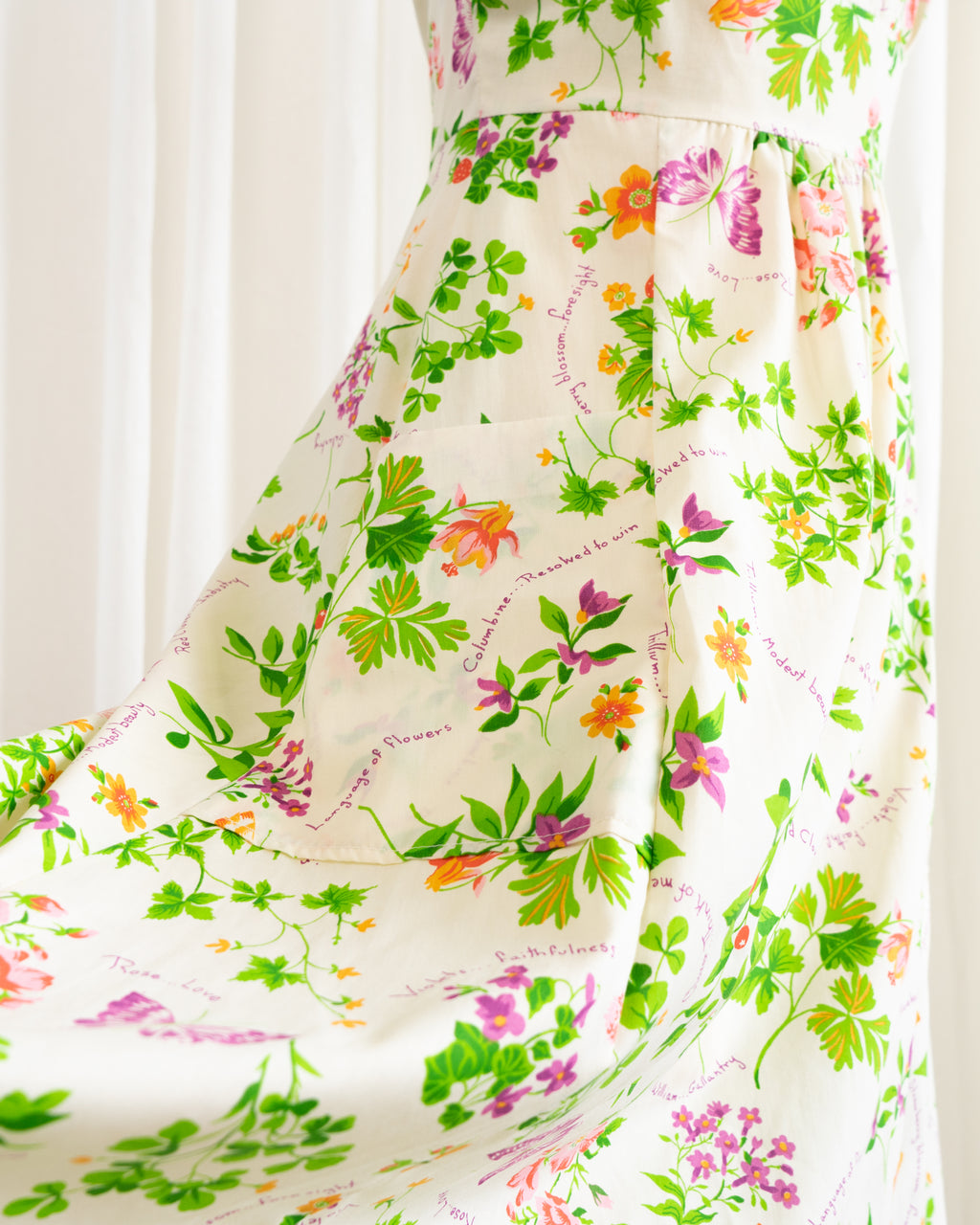 1960s "Language of Flowers" Summer Dress