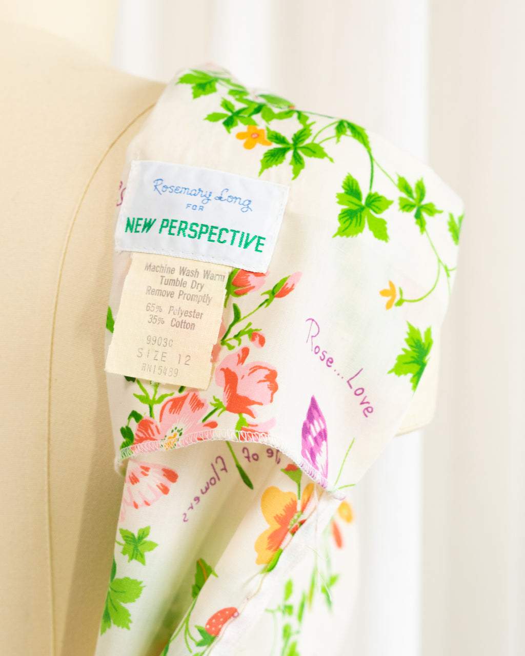 1960s "Language of Flowers" Summer Dress