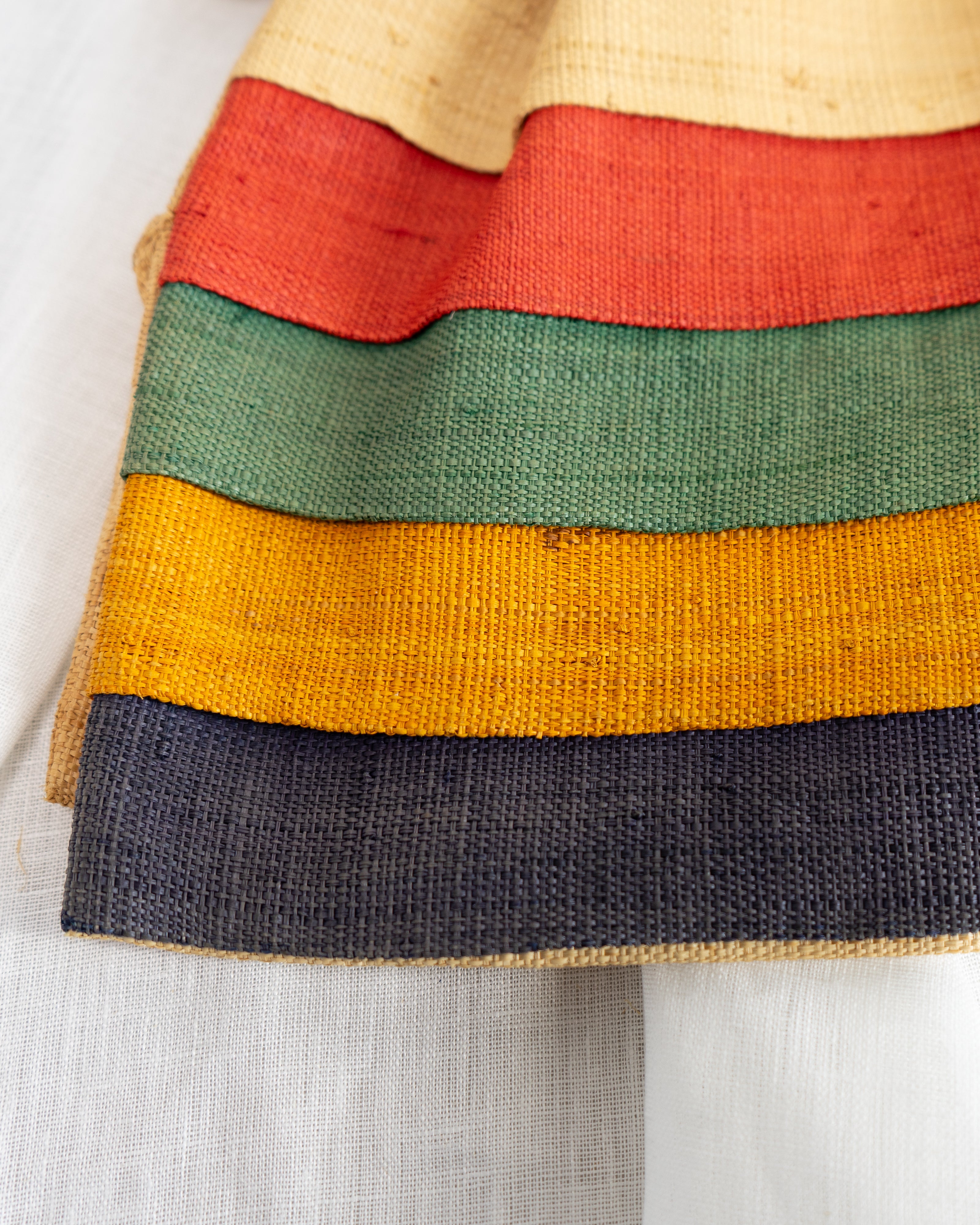 1960s Triminghams of Bermuda Color Block Straw Tote Bag