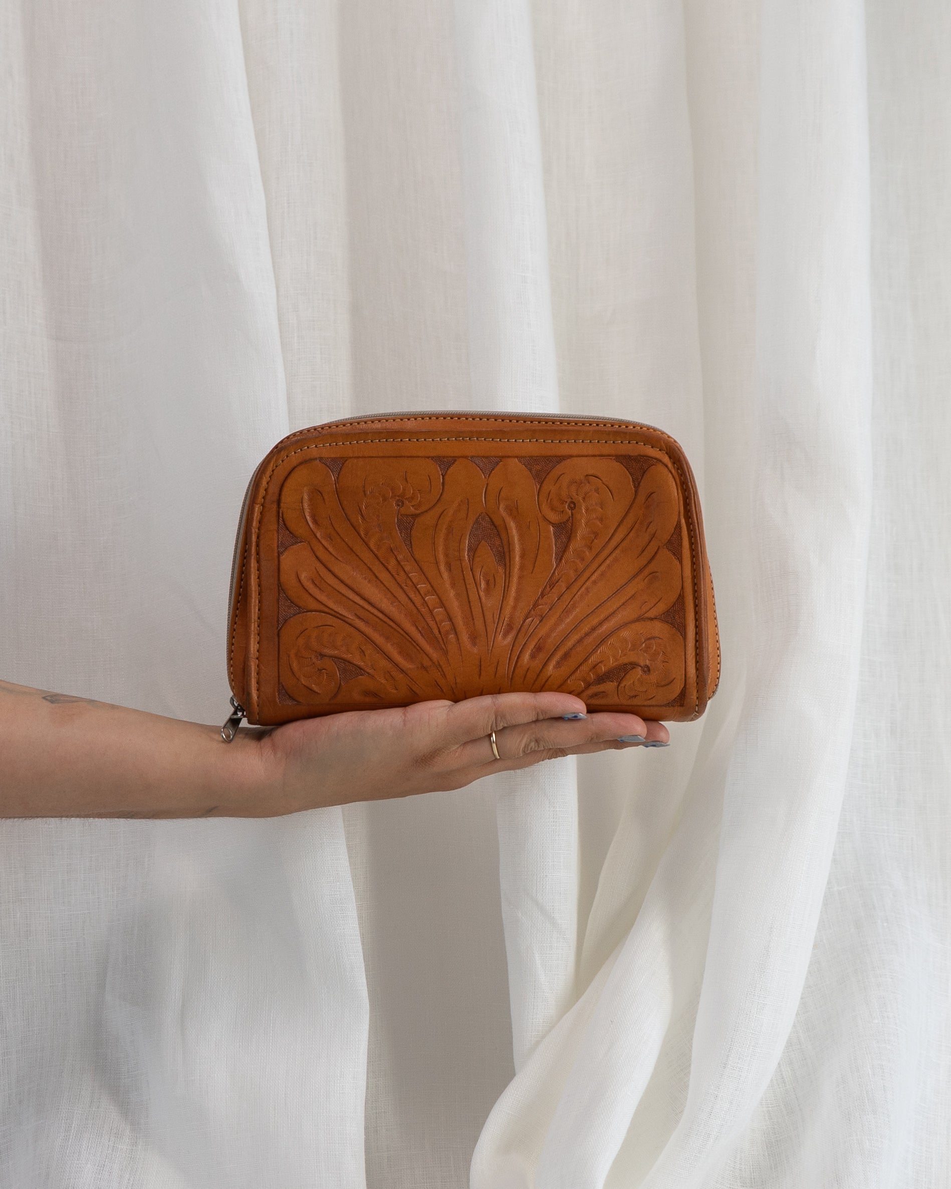 1990s Etched Leather Planner