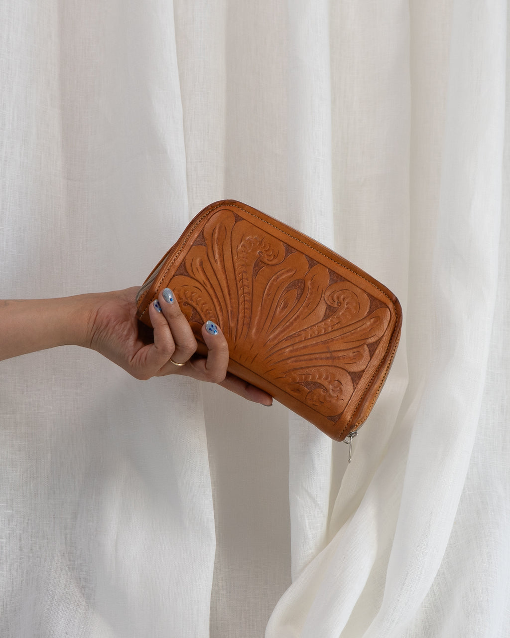 1990s Etched Leather Planner