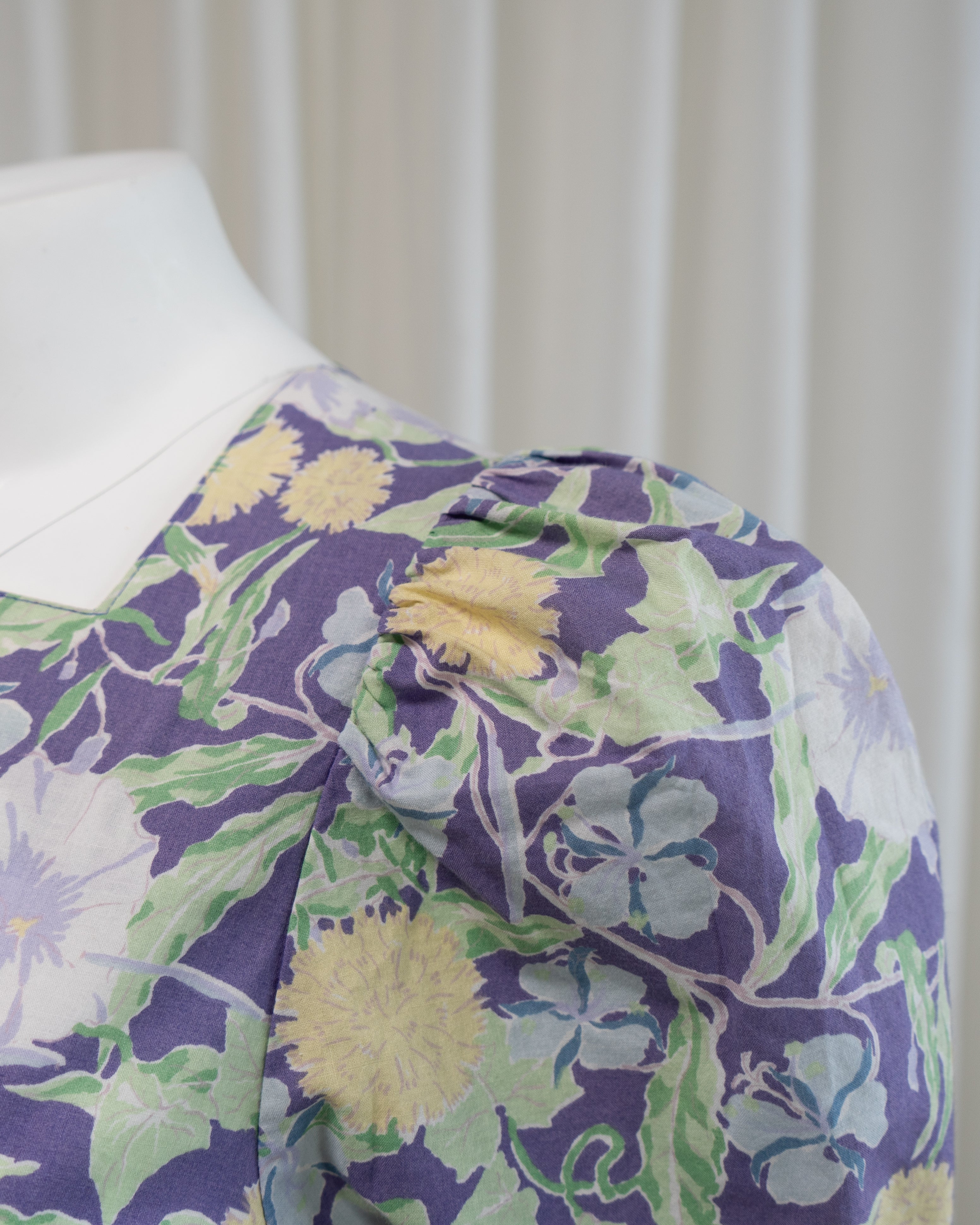 1980s Laura Ashley Ivy Puff Sleeve Dress with Belt