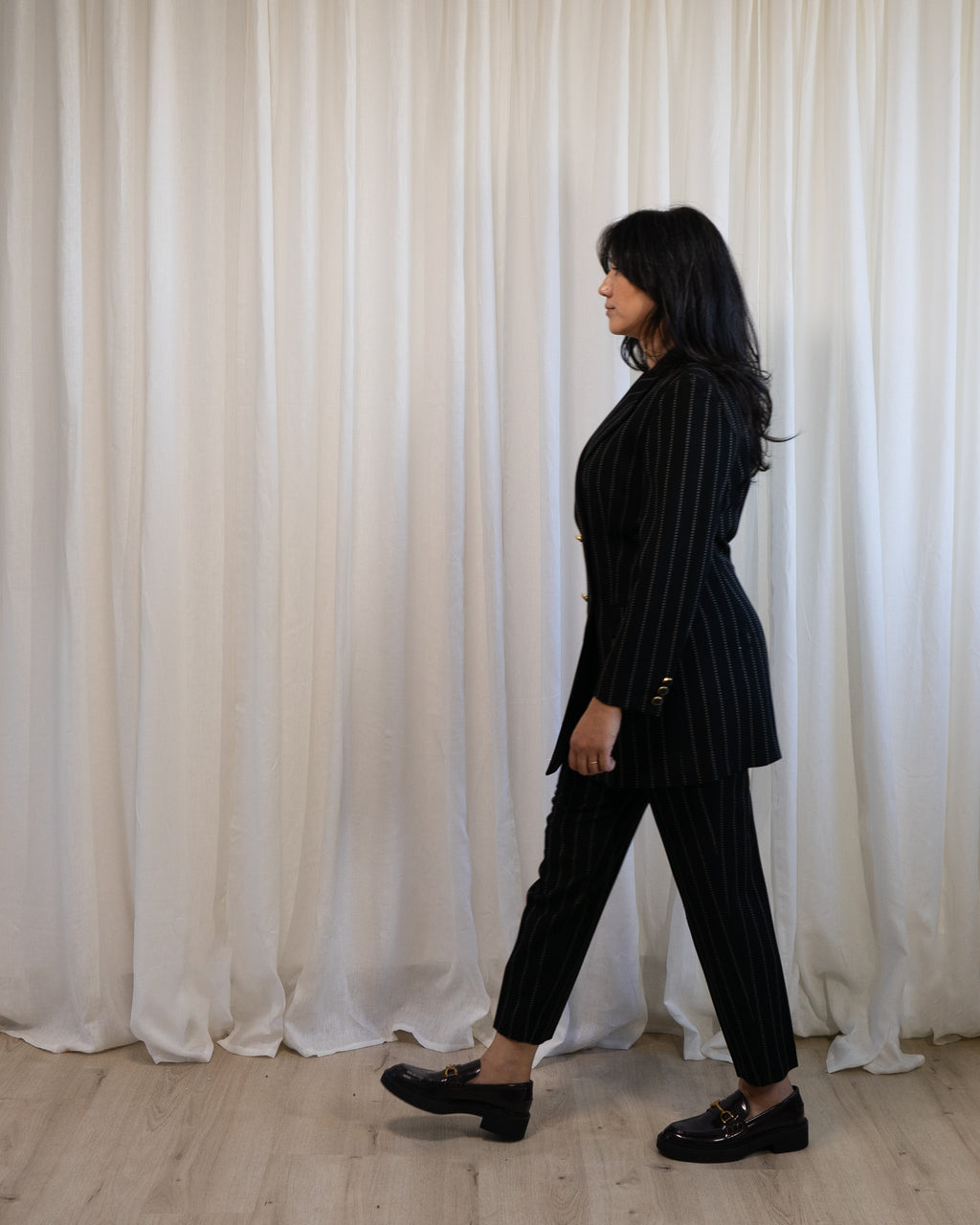 1980s Escada by Margaretha Ley Pinstriped Suit