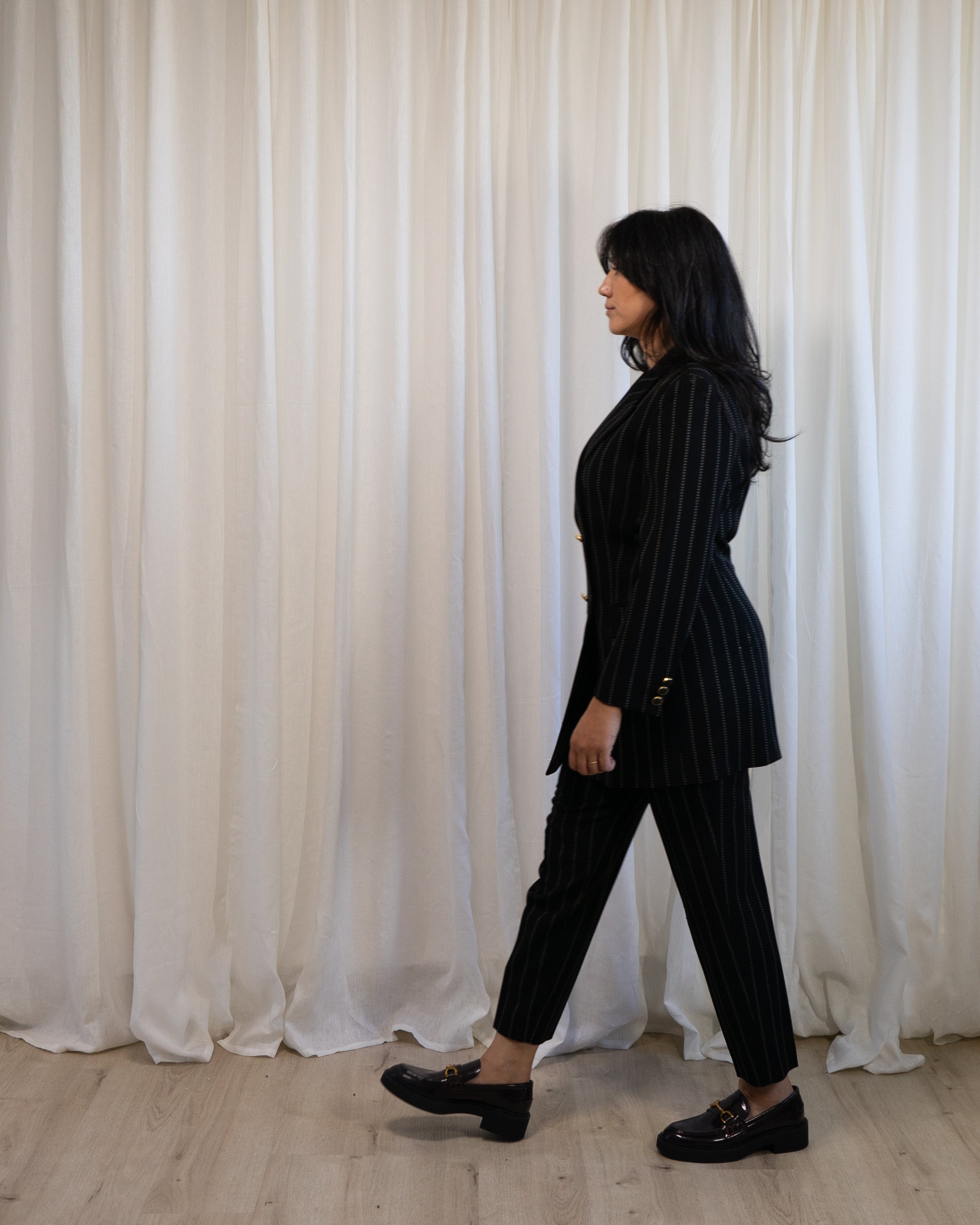 1980s Escada by Margaretha Ley Pinstriped Suit