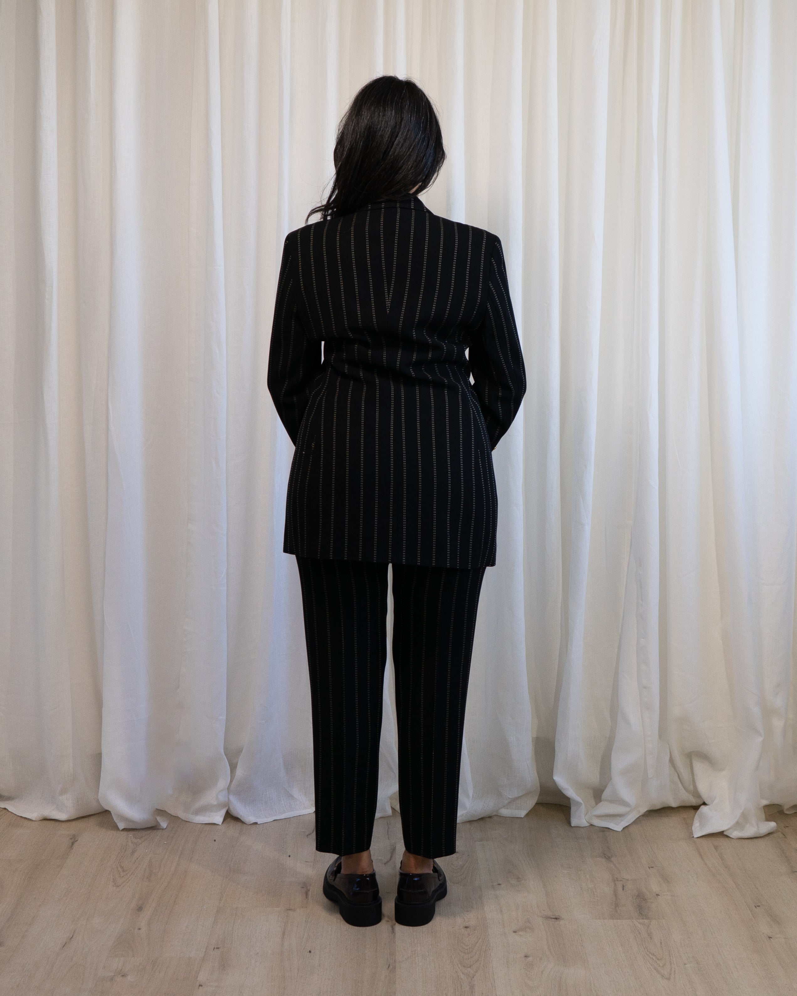 1980s Escada by Margaretha Ley Pinstriped Suit