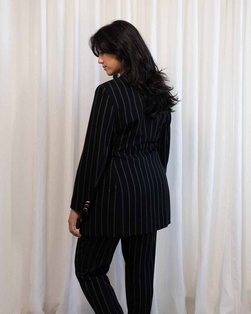 1980s Escada by Margaretha Ley Pinstriped Suit