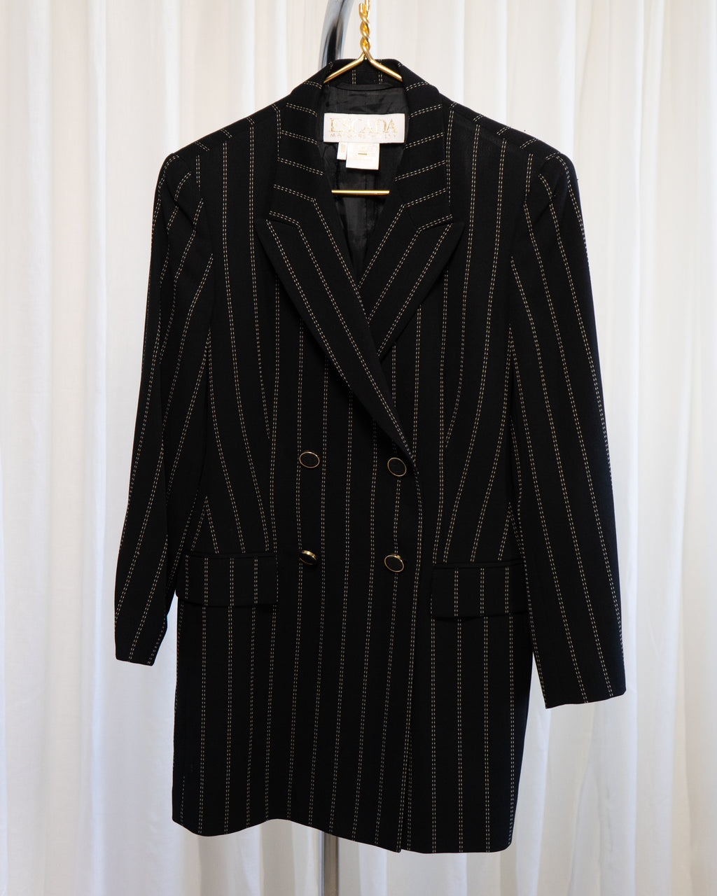 1980s Escada by Margaretha Ley Pinstriped Suit