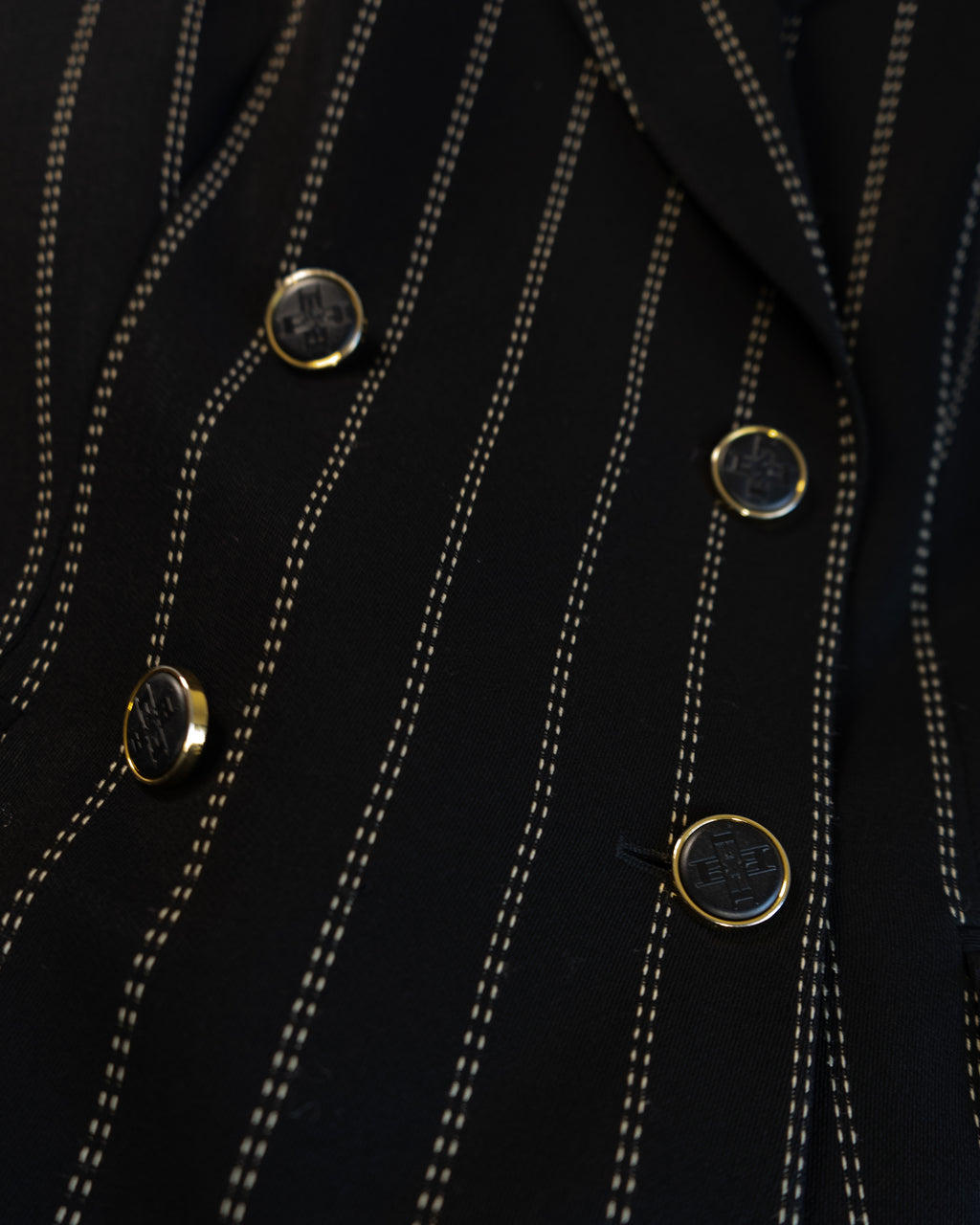 1980s Escada by Margaretha Ley Pinstriped Suit