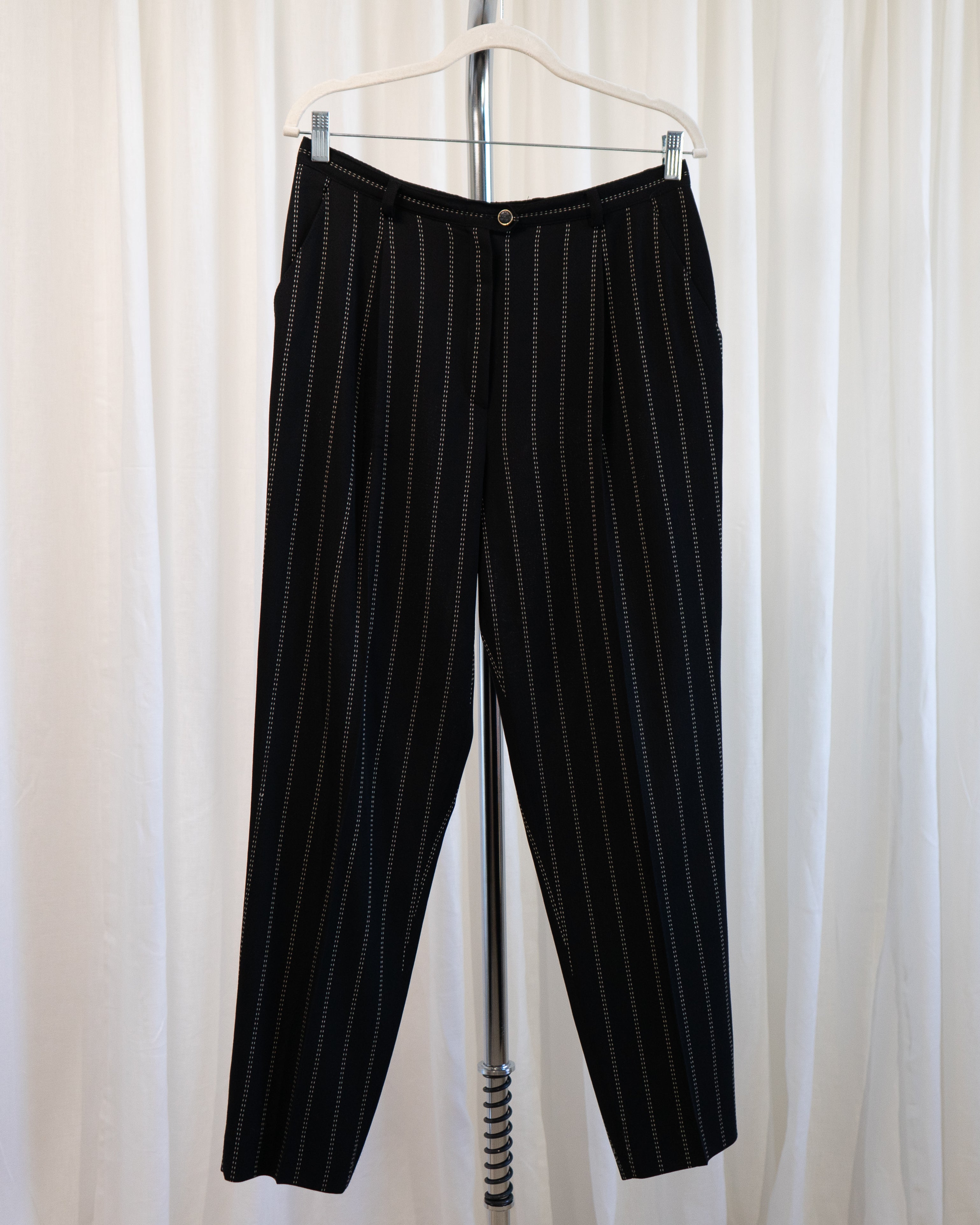 1980s Escada by Margaretha Ley Pinstriped Suit