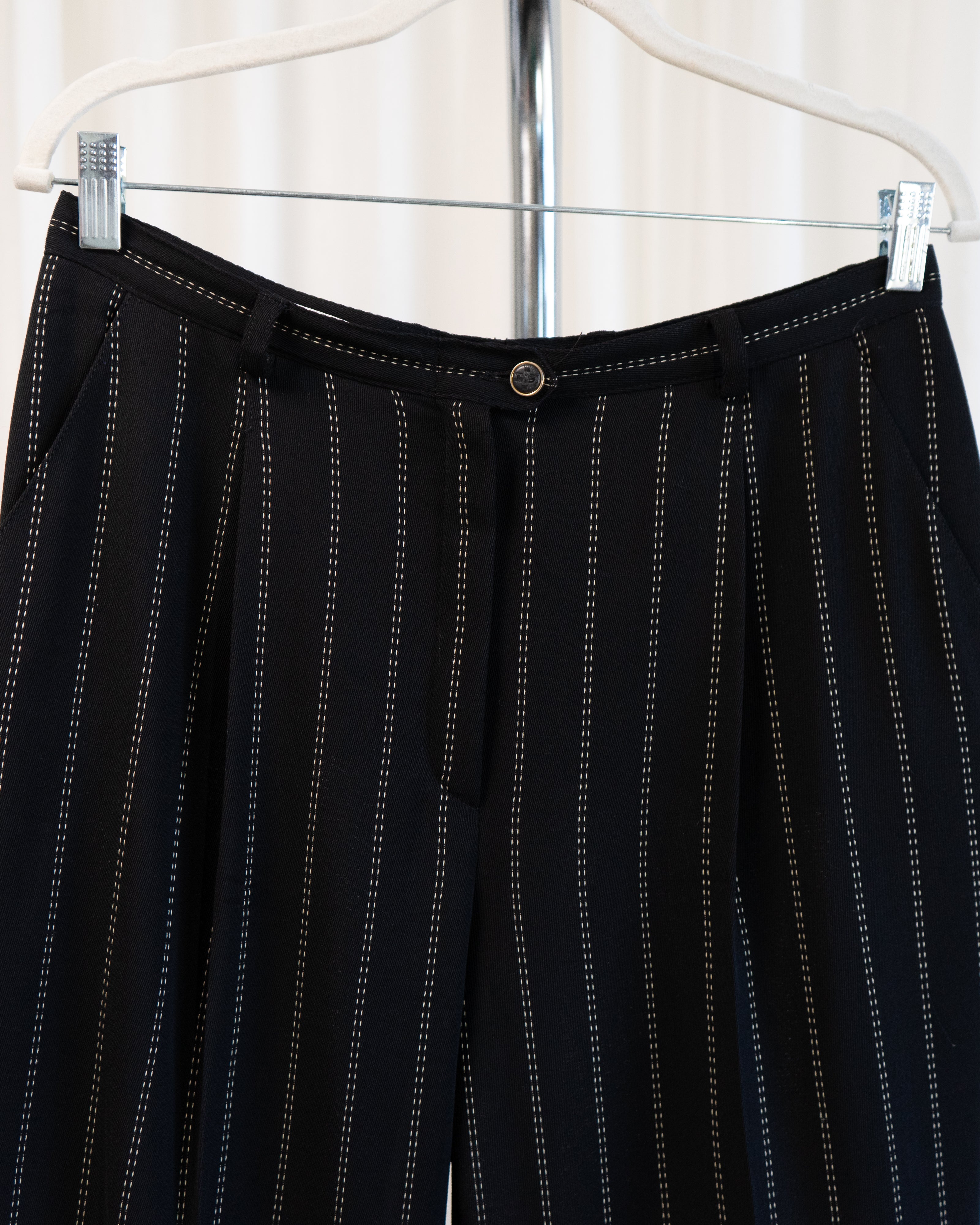 1980s Escada by Margaretha Ley Pinstriped Suit