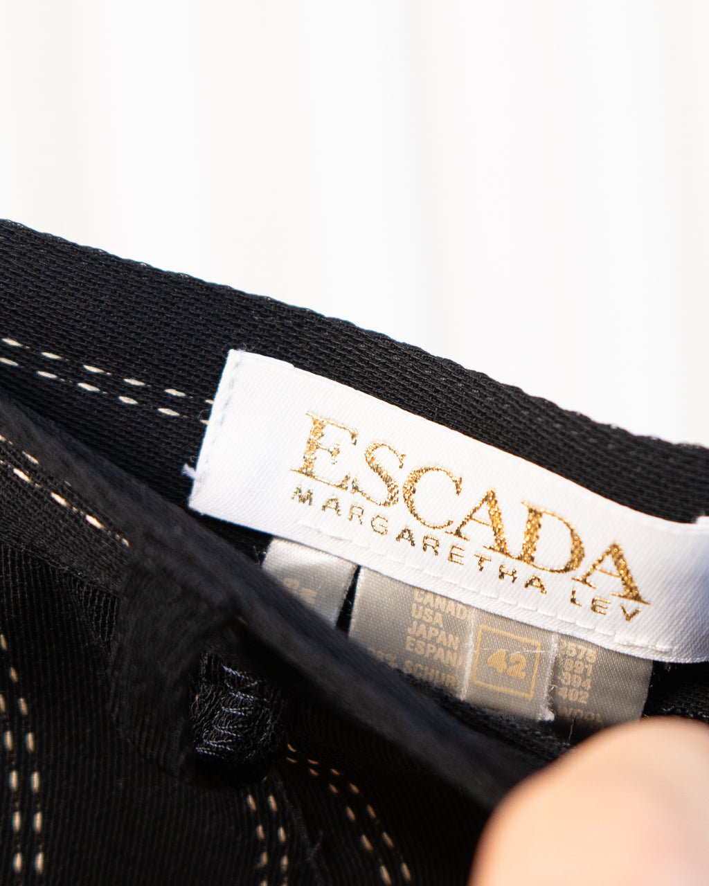 1980s Escada by Margaretha Ley Pinstriped Suit